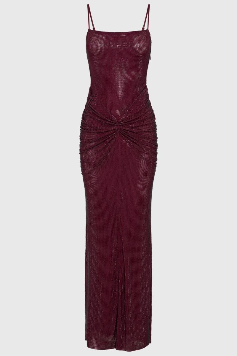 Ilver Red Diamante Maxi Dress 