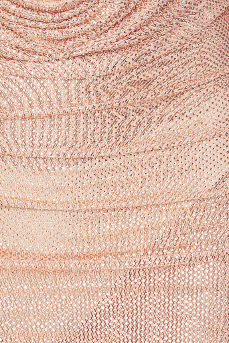 Elizabth Pink Rhinestone Bow Mini Dress