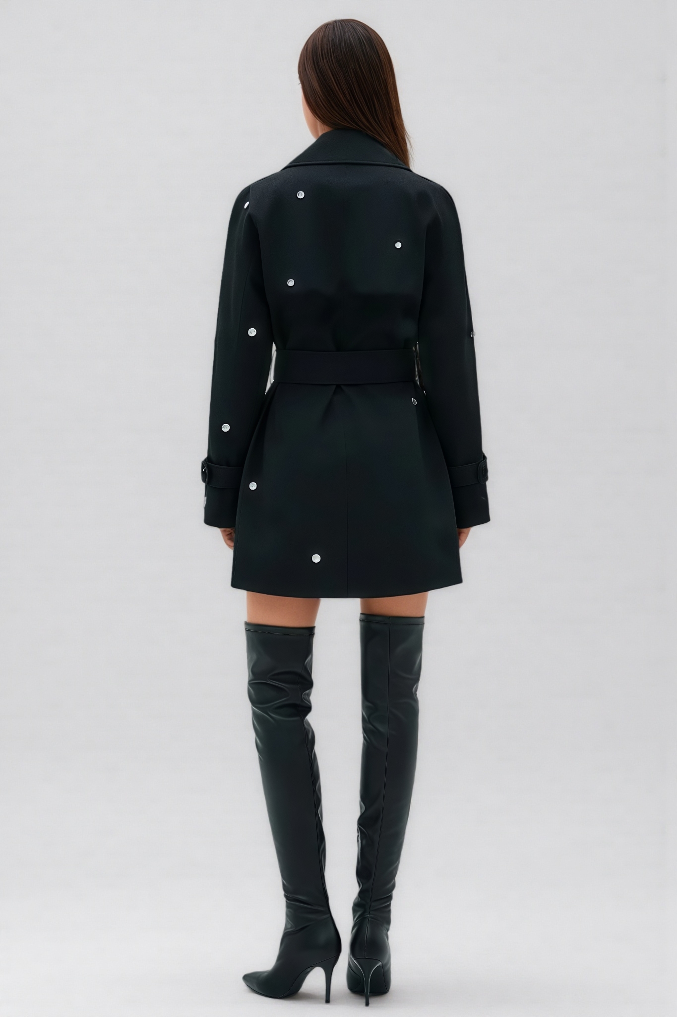 Zaylay Long Sleeve Embellished Belted Blazer