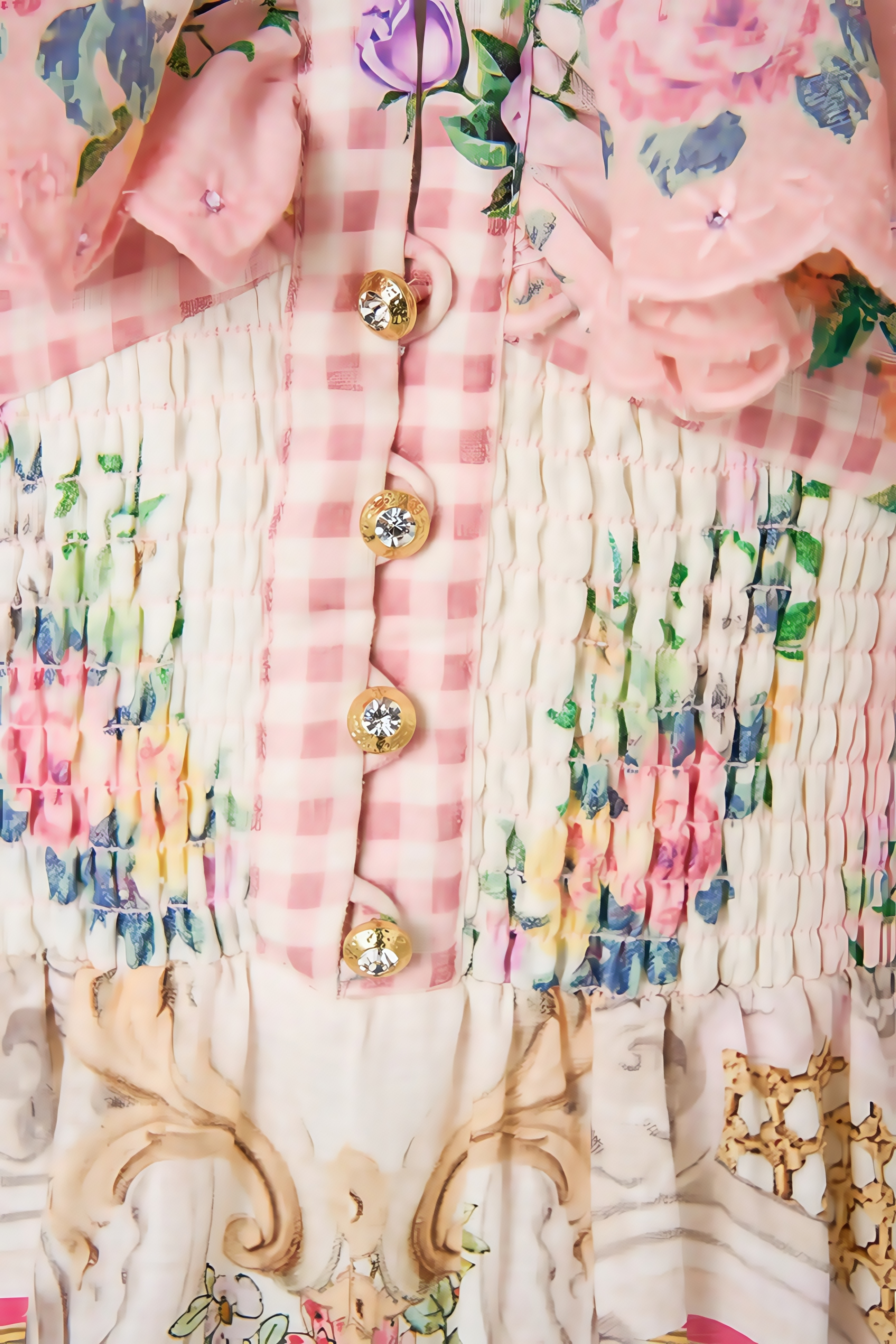 Haldena V-Neck Strappy Print Maxi Dress