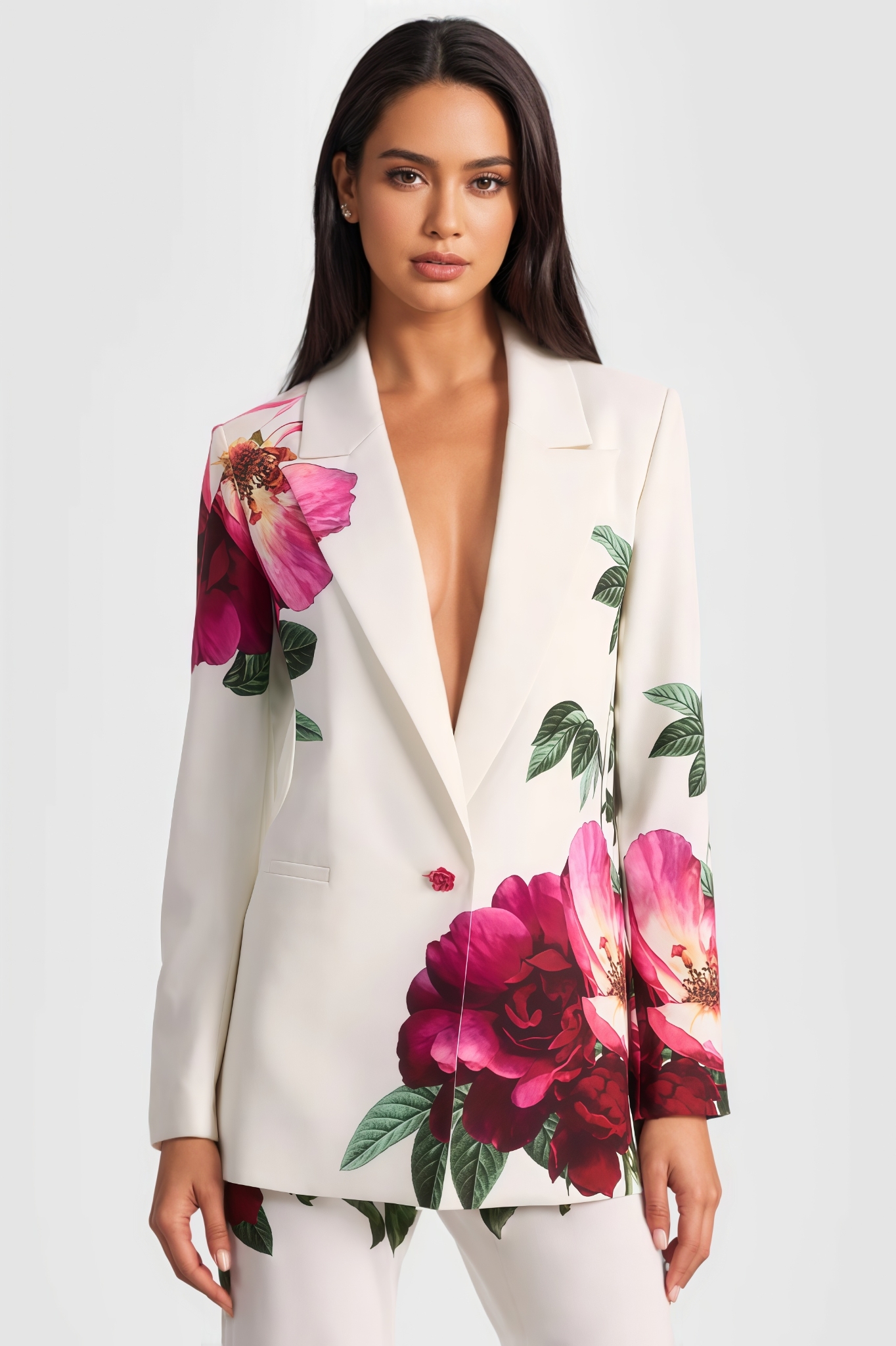 Savnah Floral Blazer Pants Set