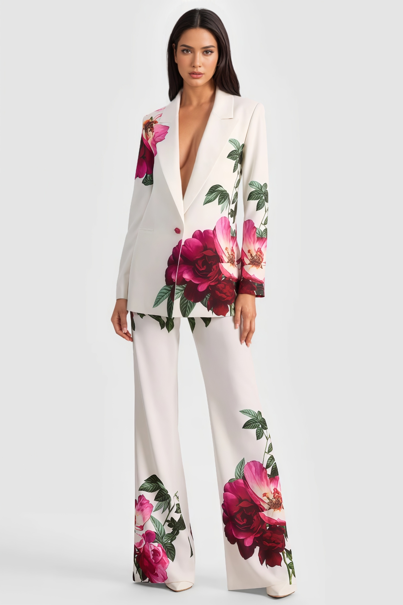 Savnah Floral Blazer Pants Set