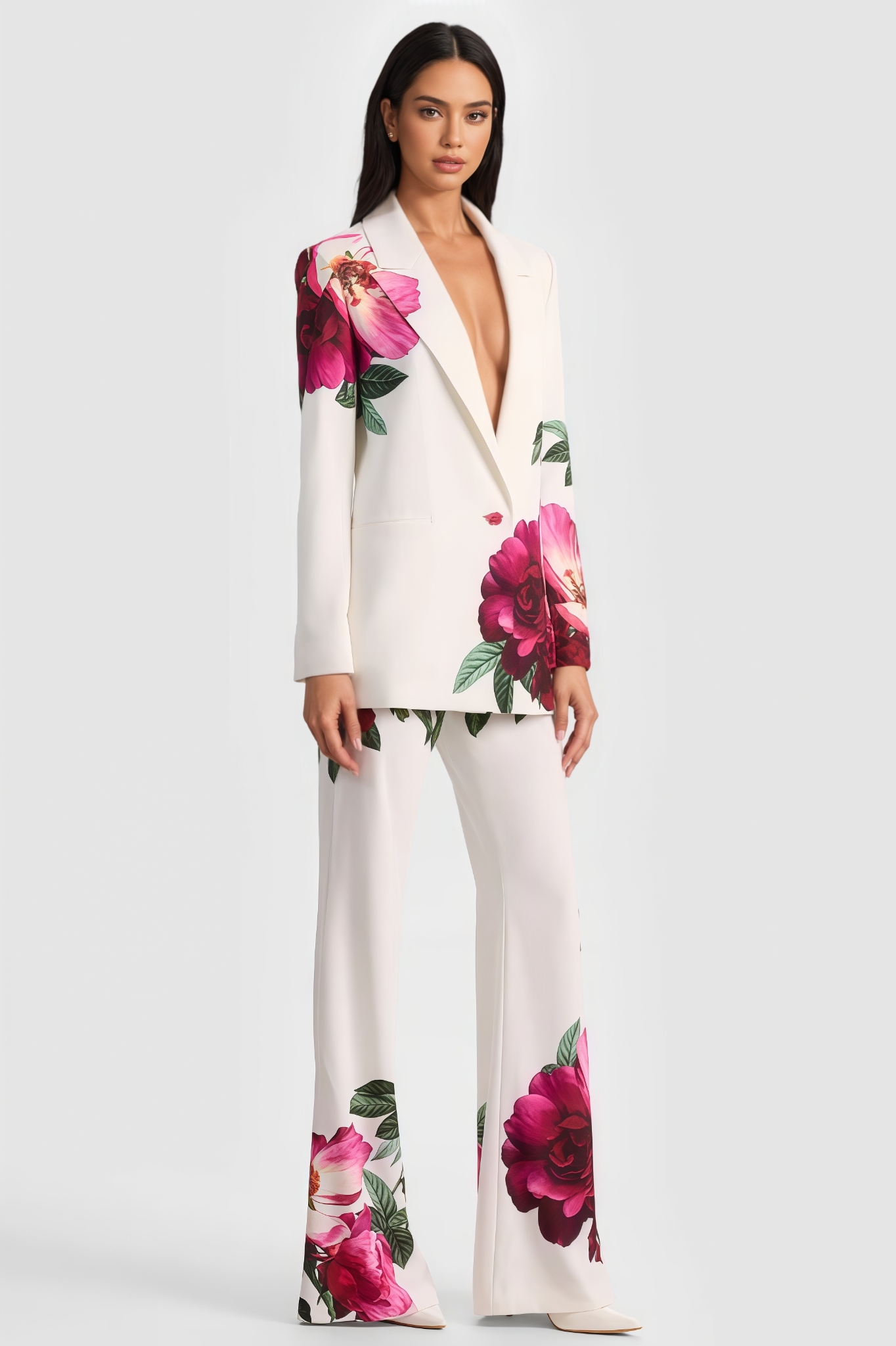 Savnah Floral Blazer Pants Set