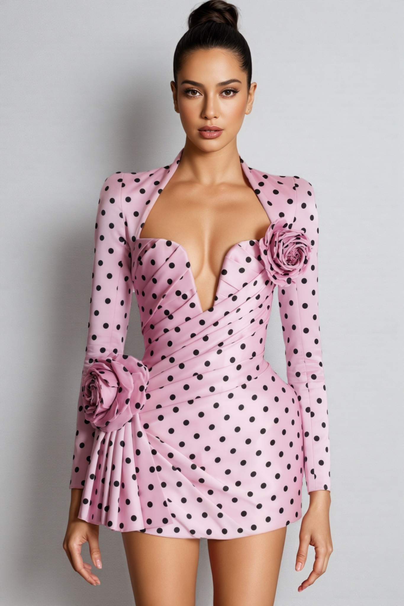 Aid Polka Dots Printed Mini Dress