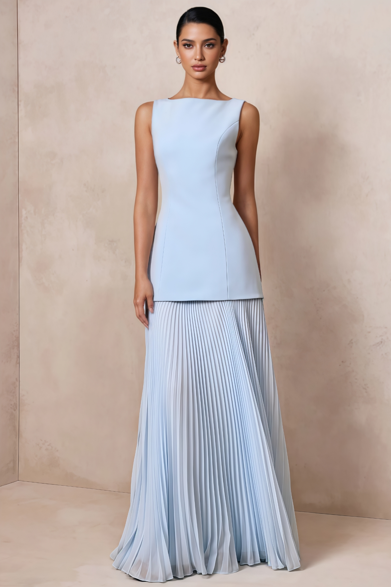 Vaslky Blue Sleeveless Maxi Dress