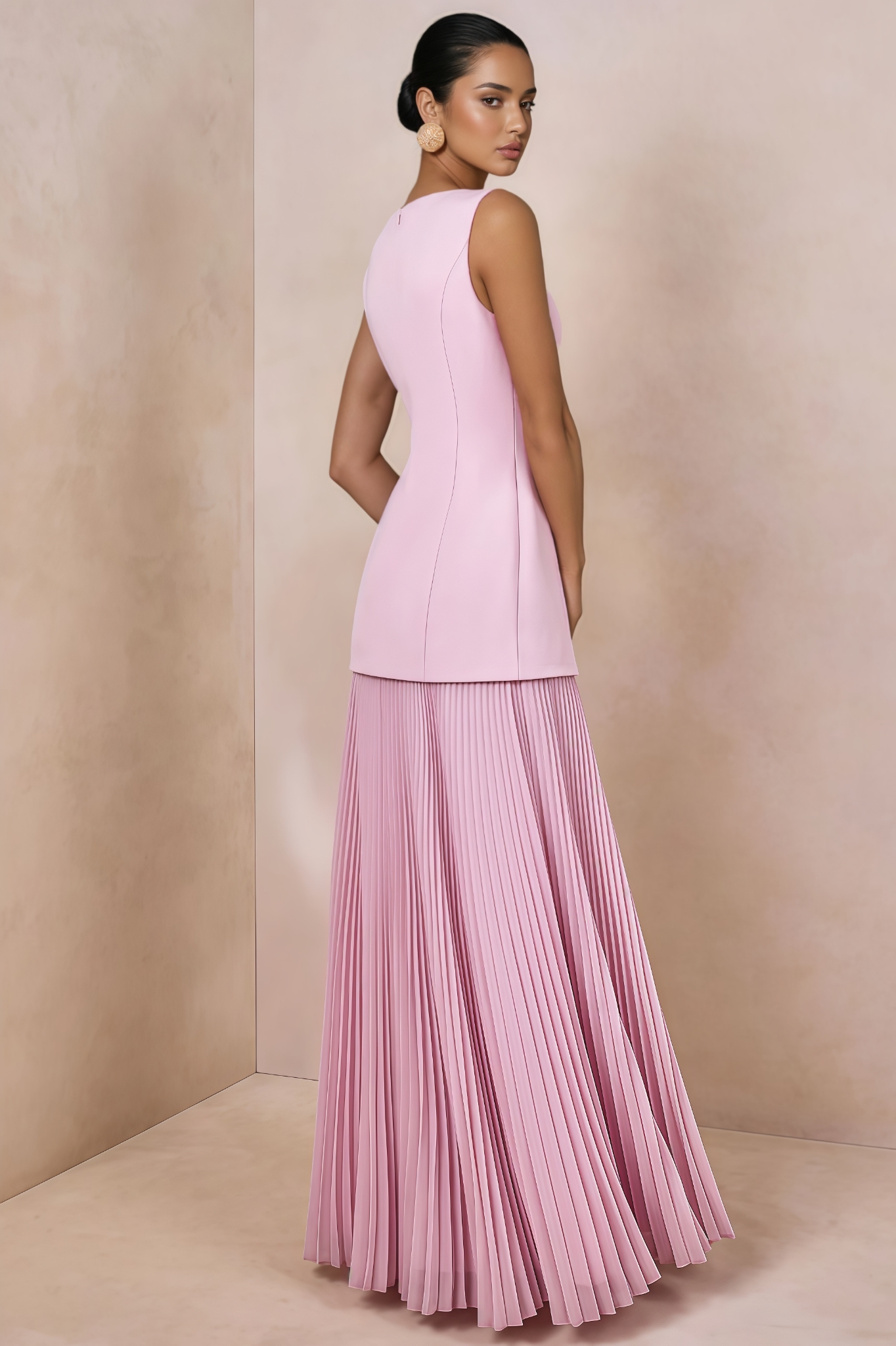 Spoly Pink Sleeveless Maxi Dress