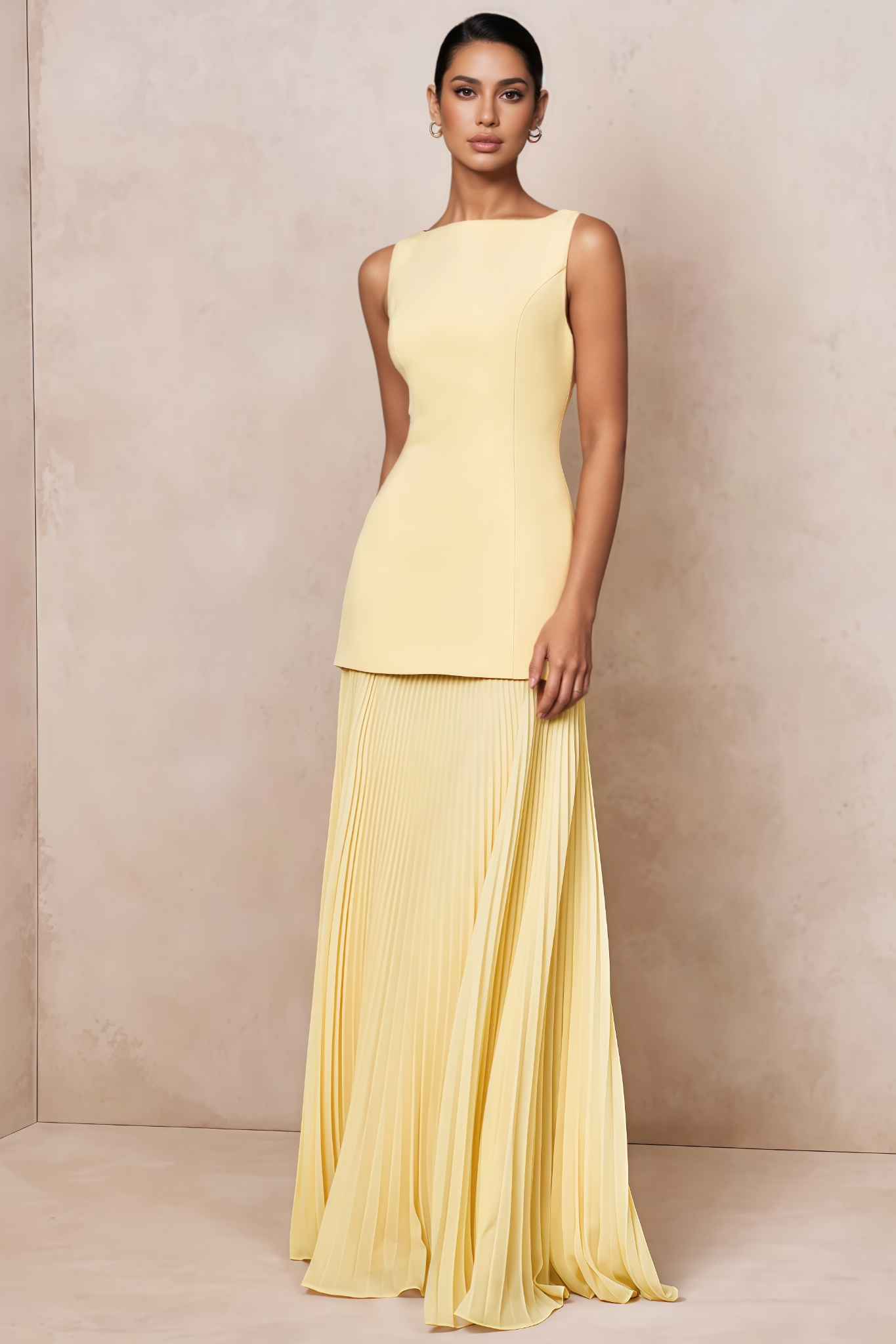 Solga Yellow Sleeveless Maxi Dress