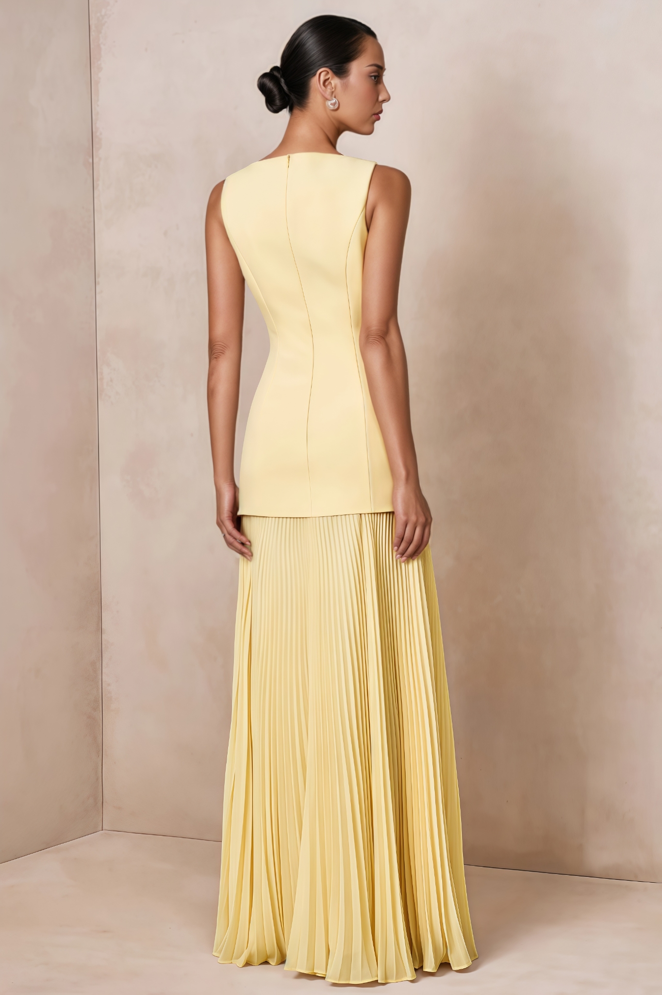 Solga Yellow Sleeveless Maxi Dress