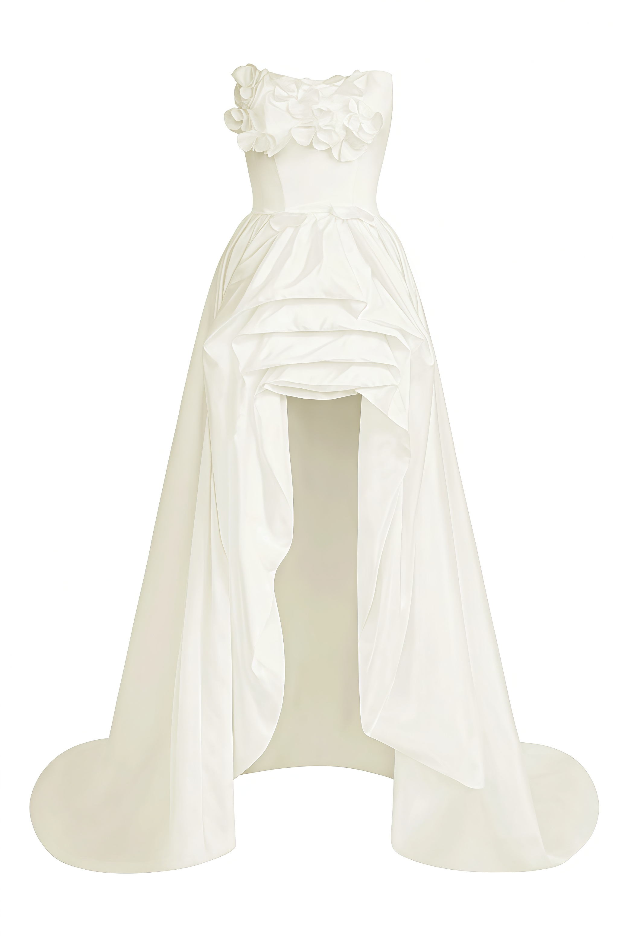 Easetn Sleeveless Flowers Trailing Maxi Dress