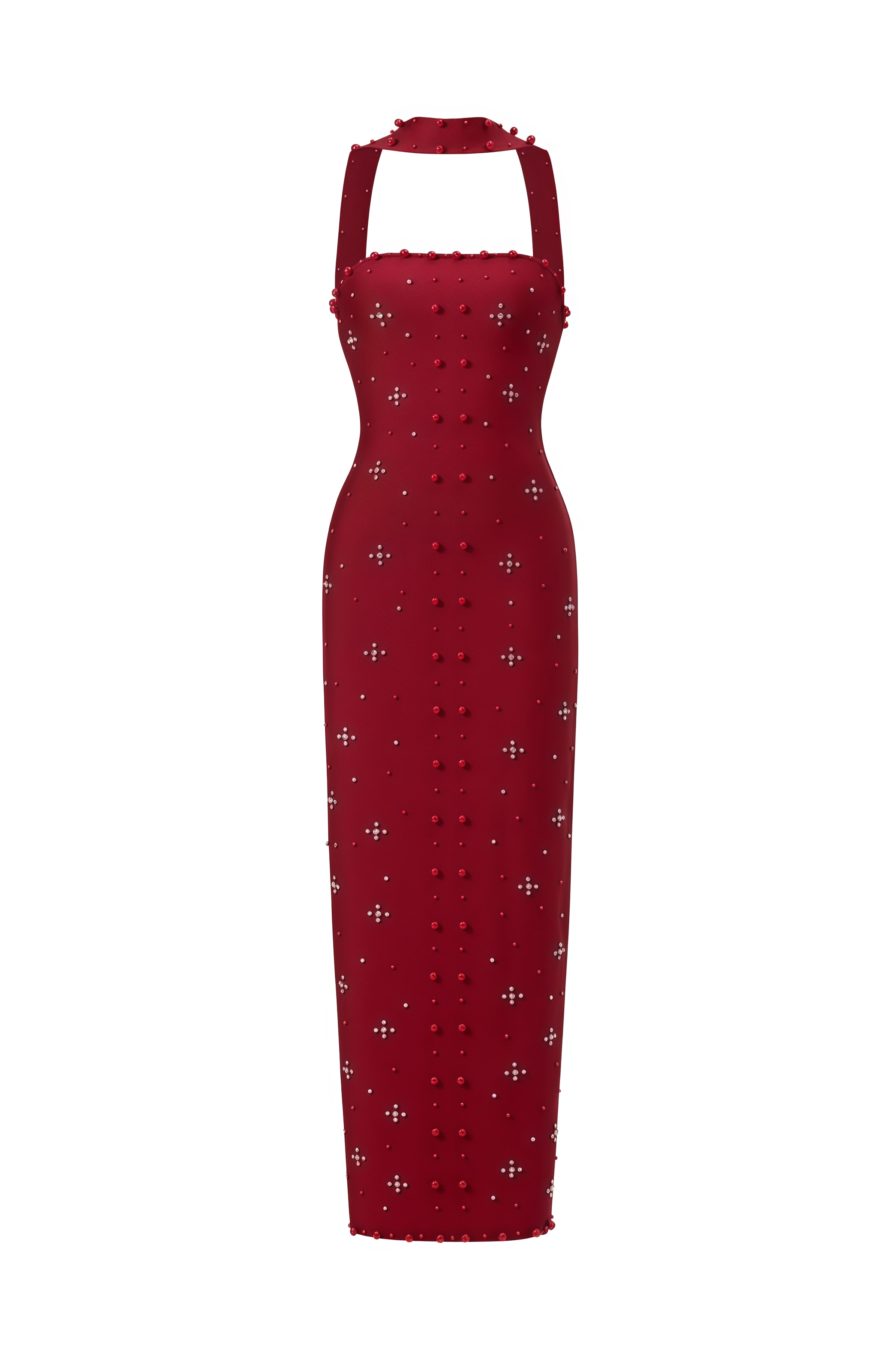 Sylash Sleeveless Pearl Bandage Maxi Dress