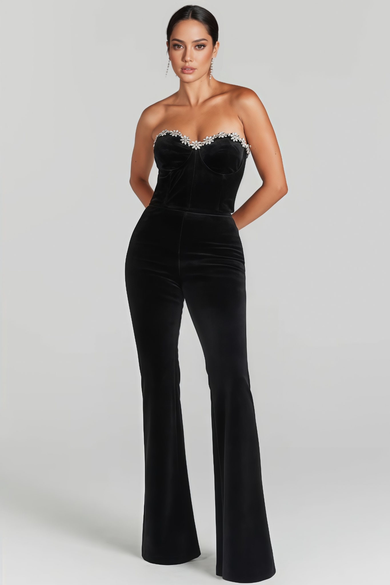 Tamsin Black Skinny Sheath Jumpsuit