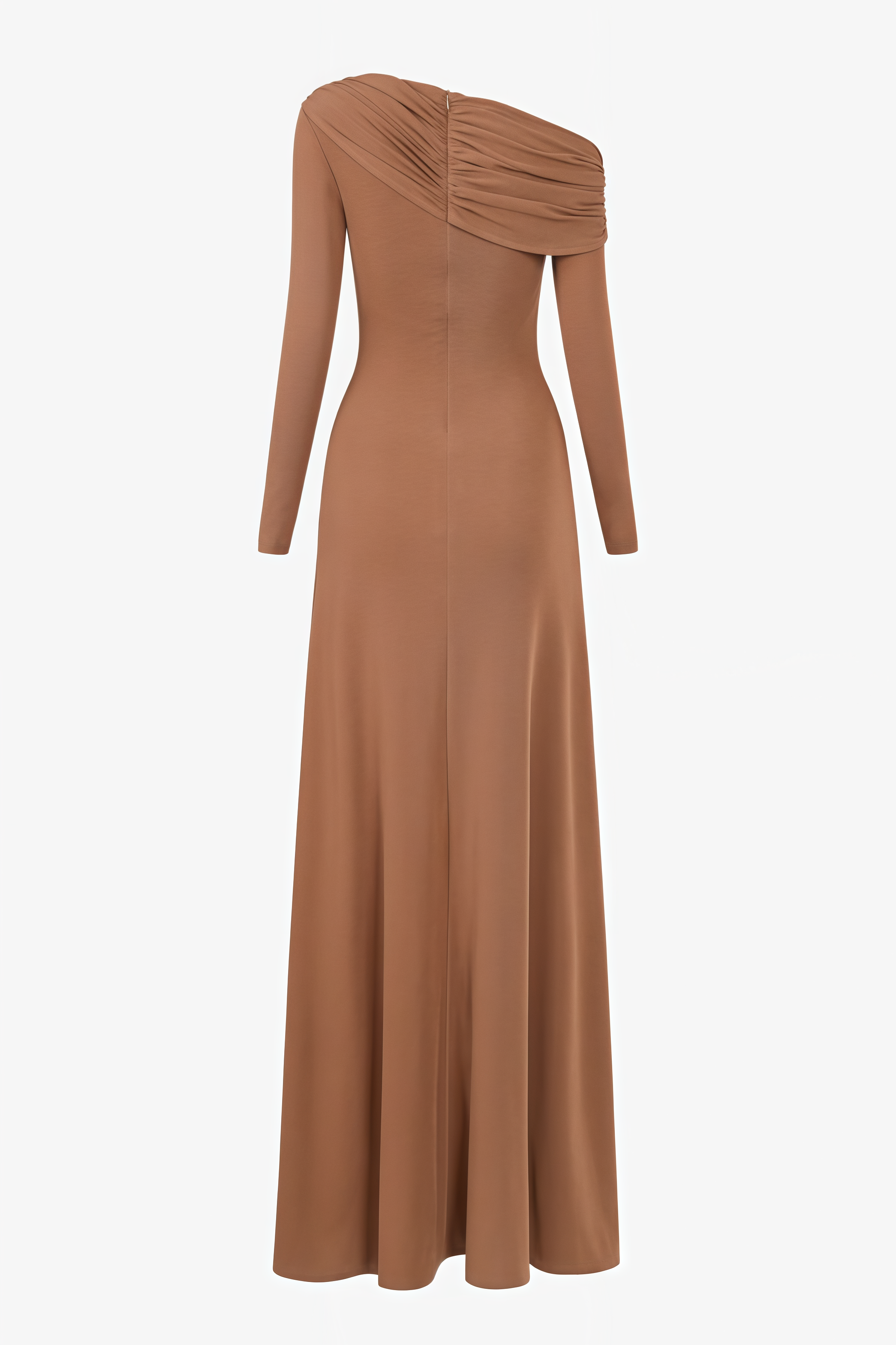 Virel Asymmetric Long sleeve Maxi Dress