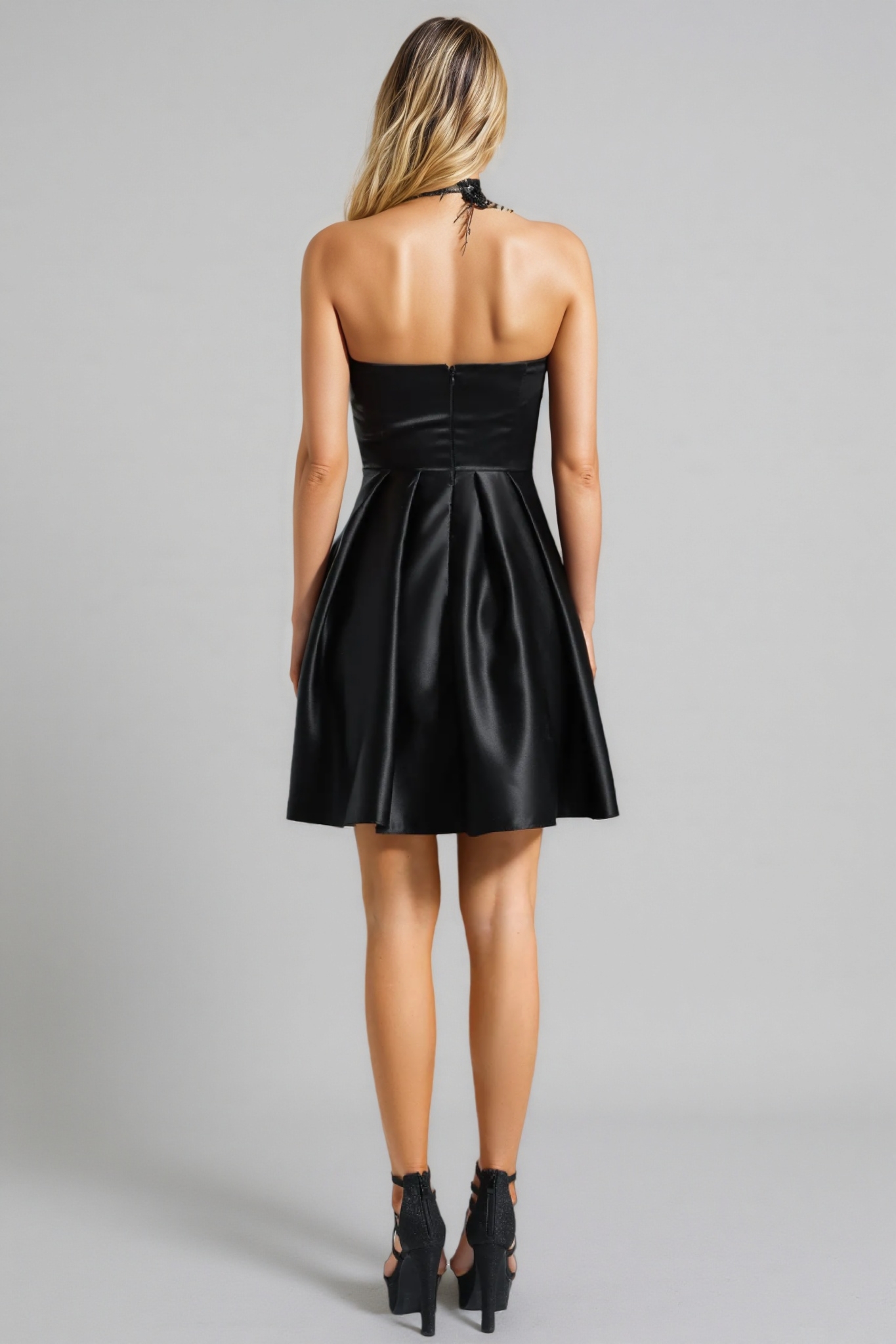 Nirina Deborah Satin Strappy Mini Dress