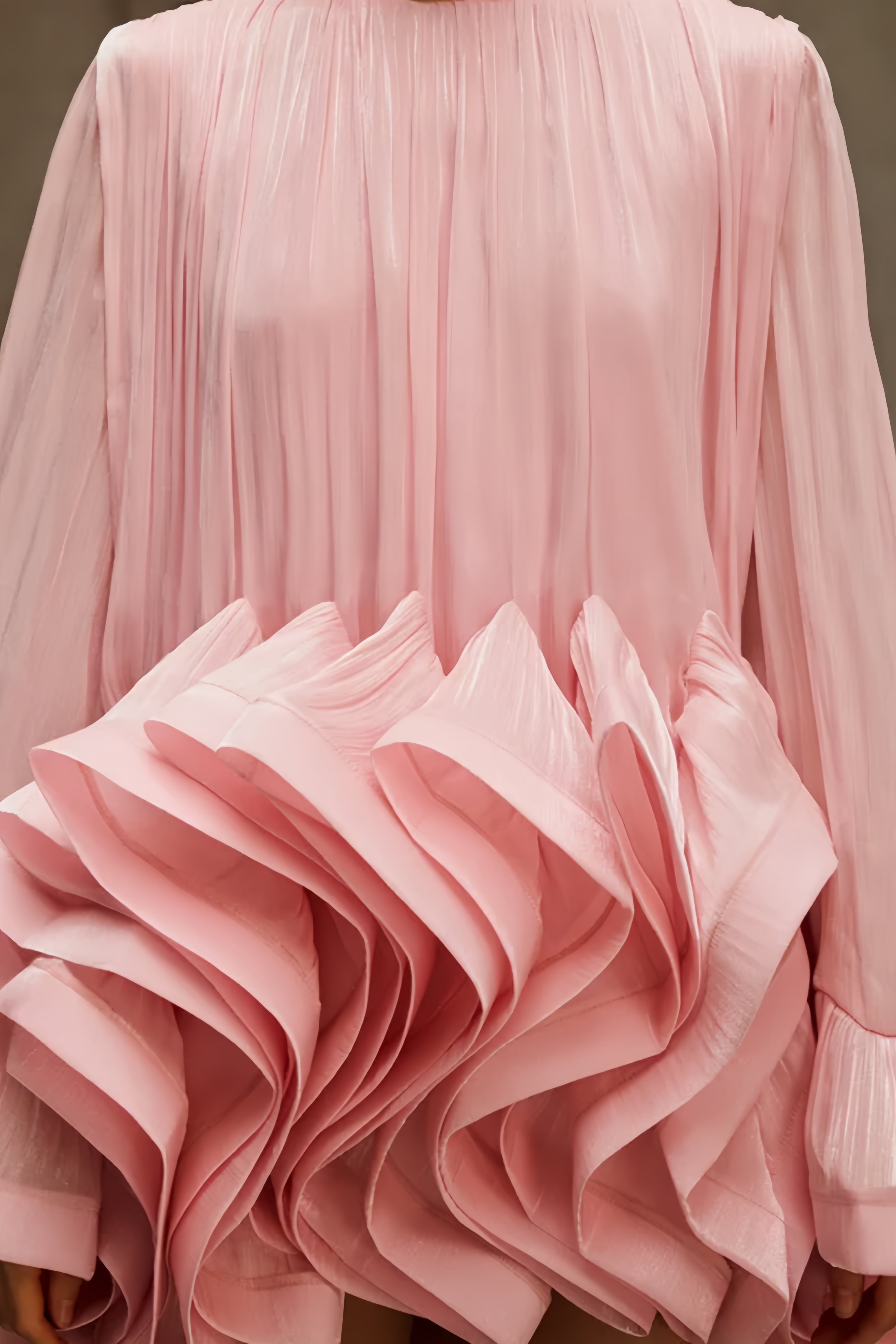 Irayt Long Sleeve Ruffled Mini Dress