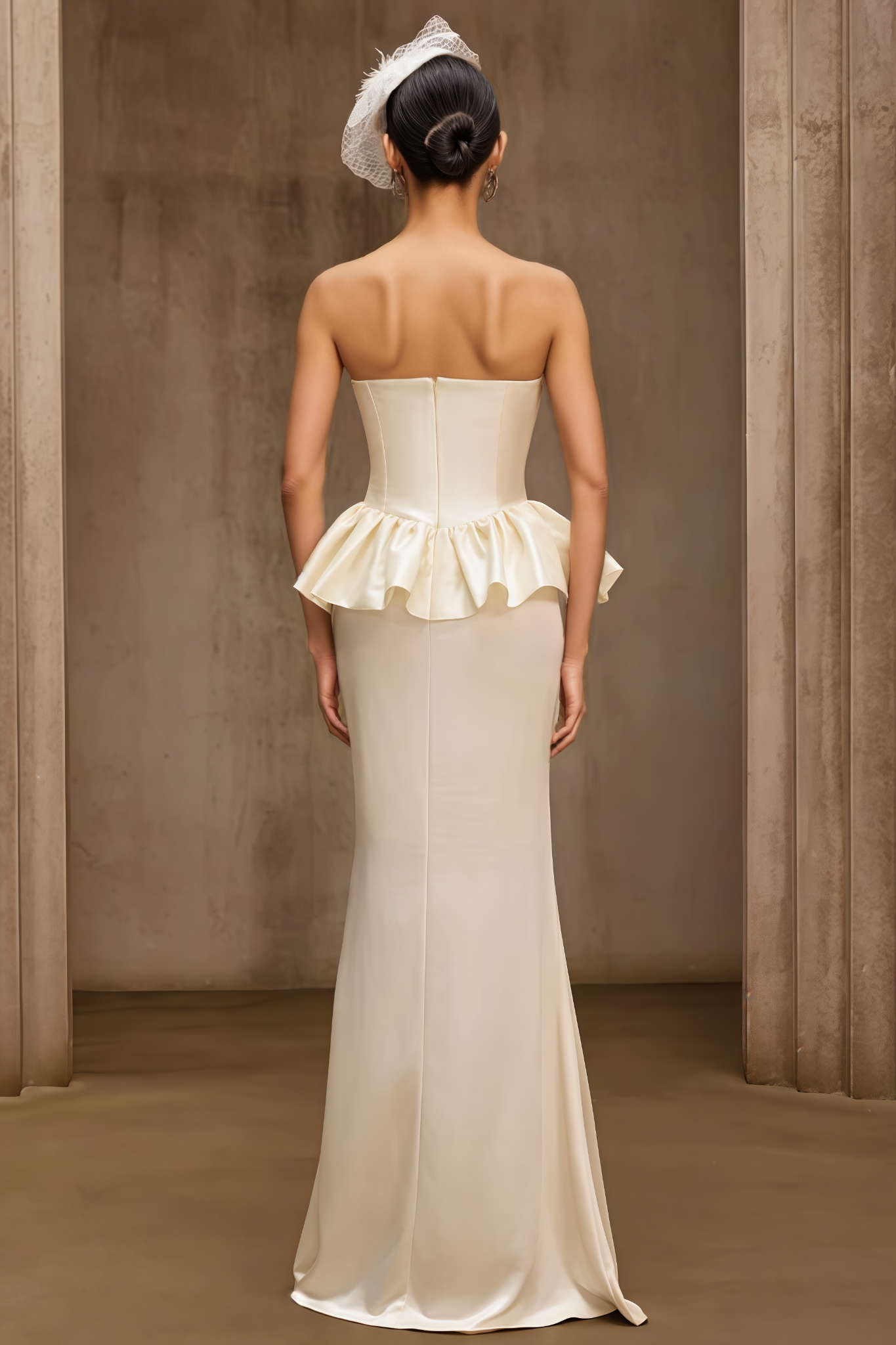 Serity Strapless Pleated Maxi Dress