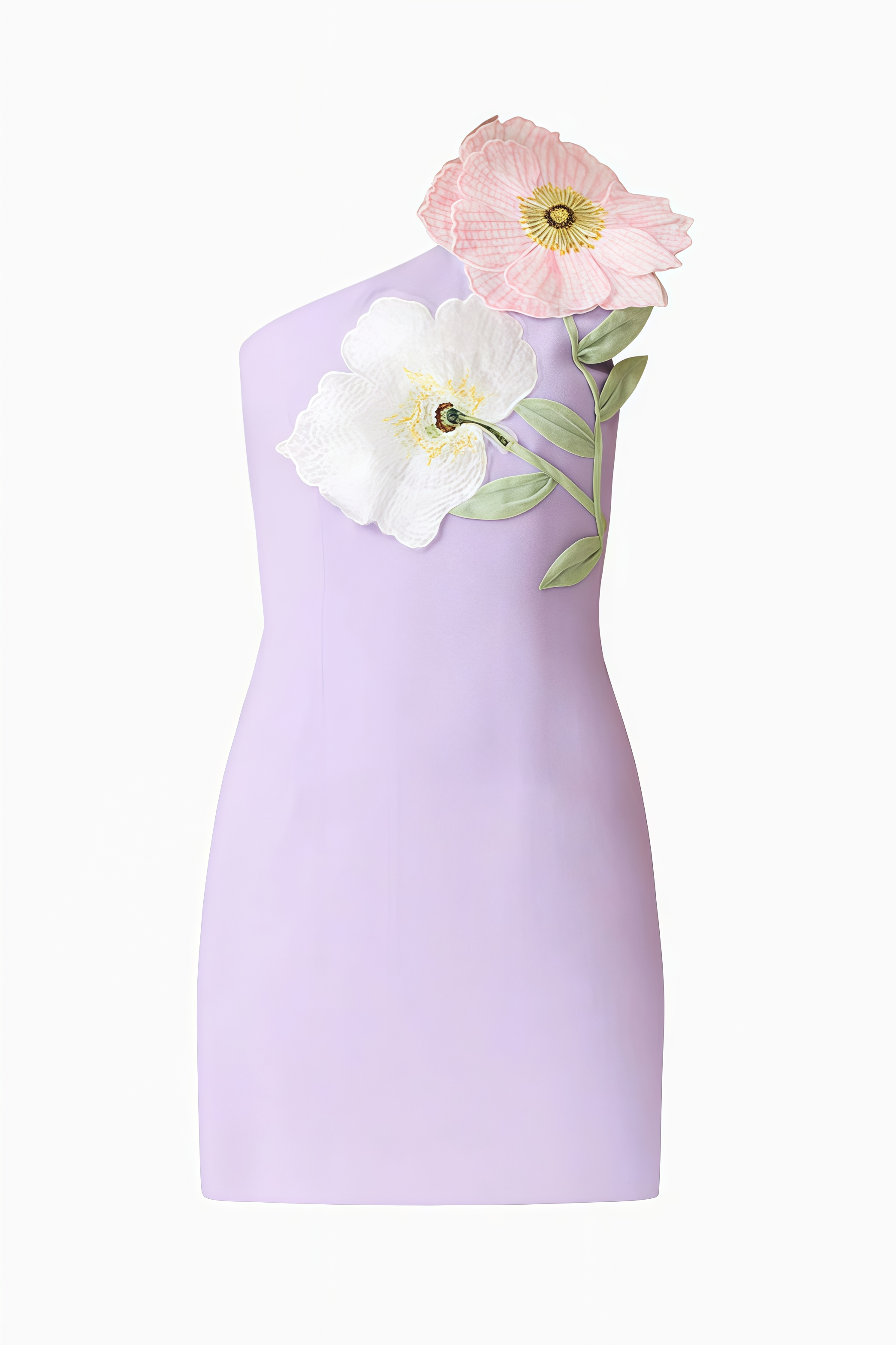 Rorane Purple One Shoulder Mini Dress
