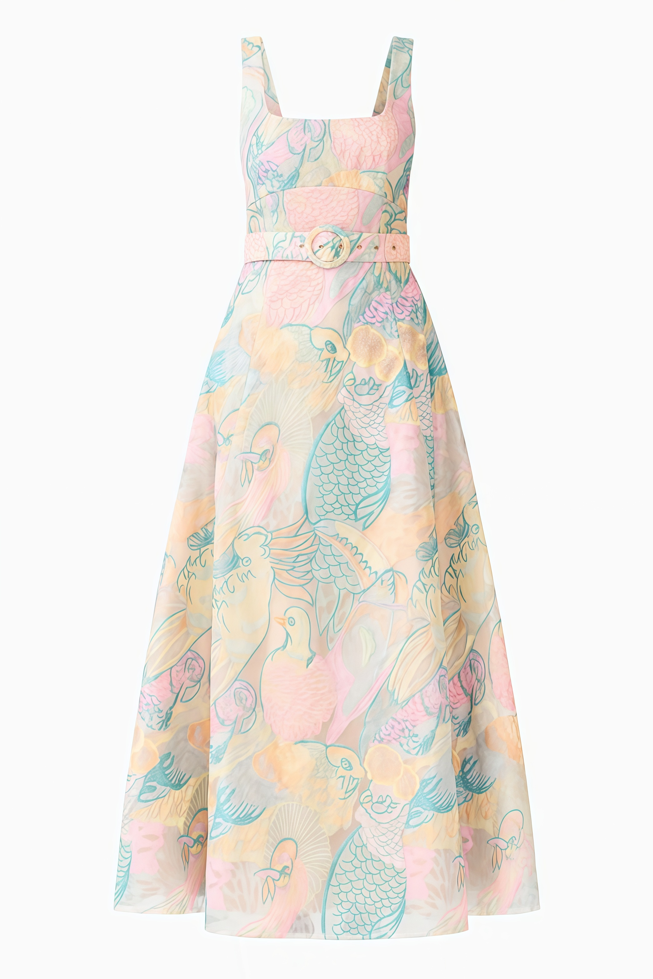 Norveld Halter Embroidered Maxi Dress
