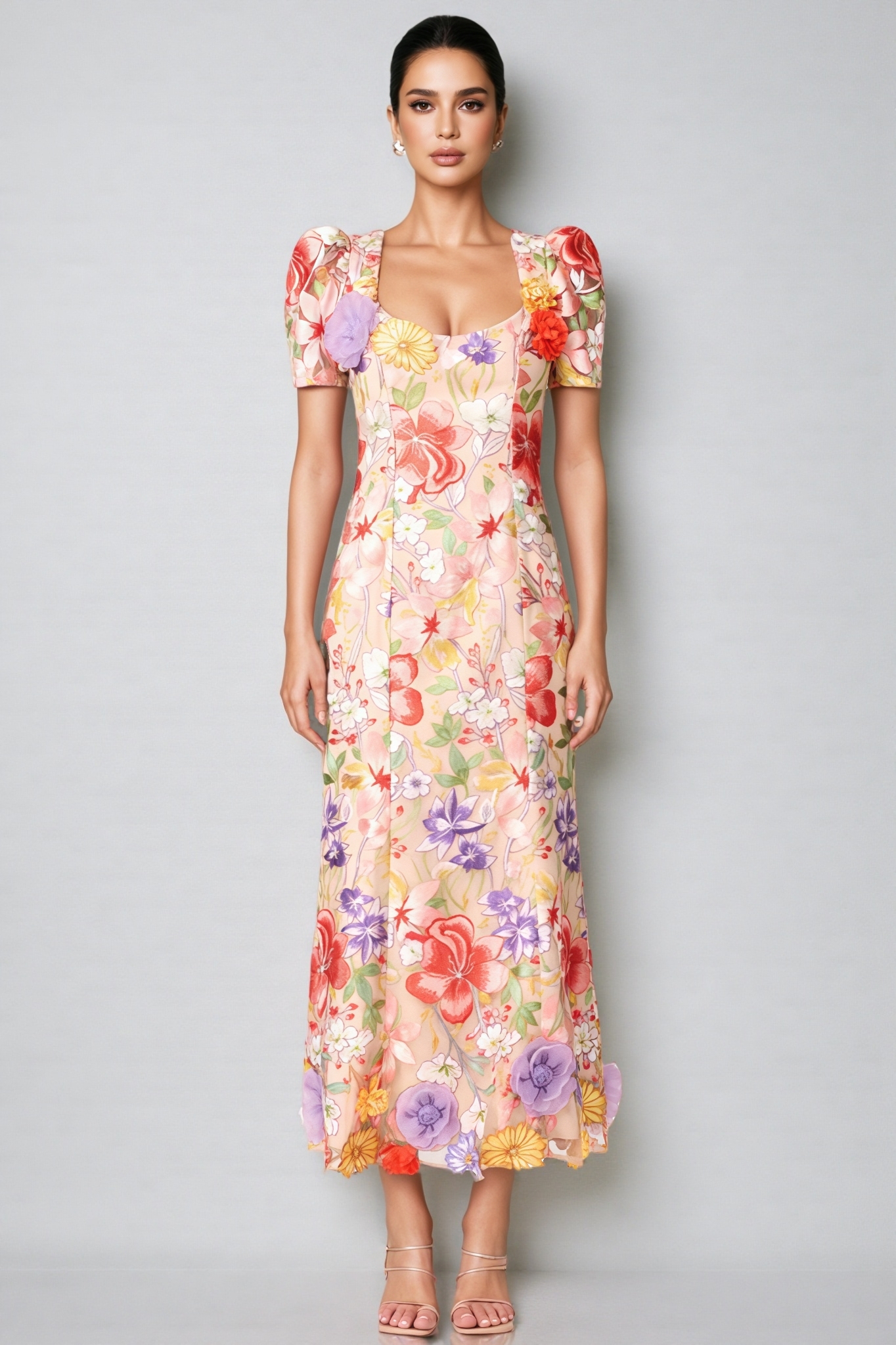 Dacre Embroidered Floral Maxi Dress