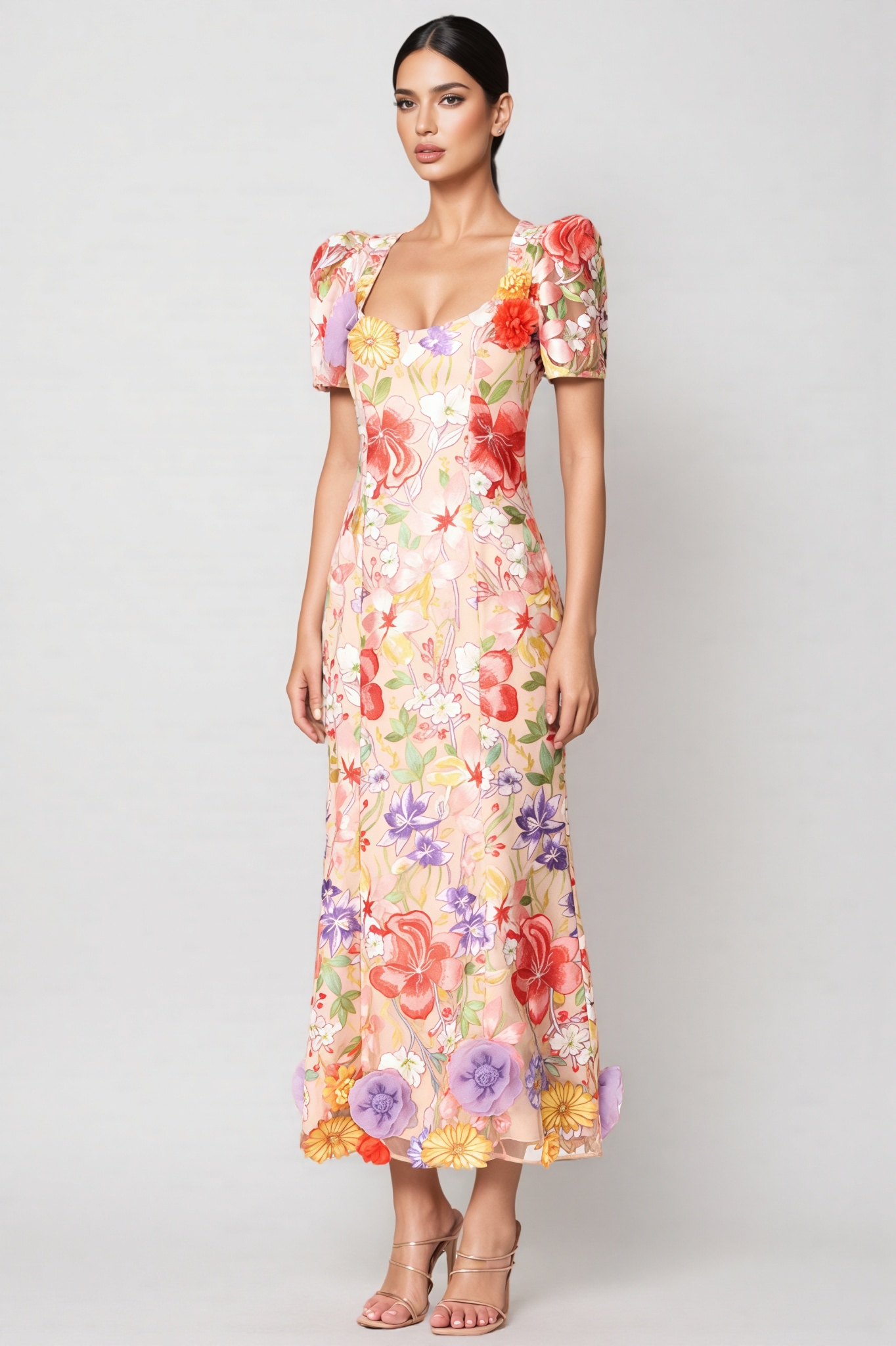 Dacre Embroidered Floral Maxi Dress
