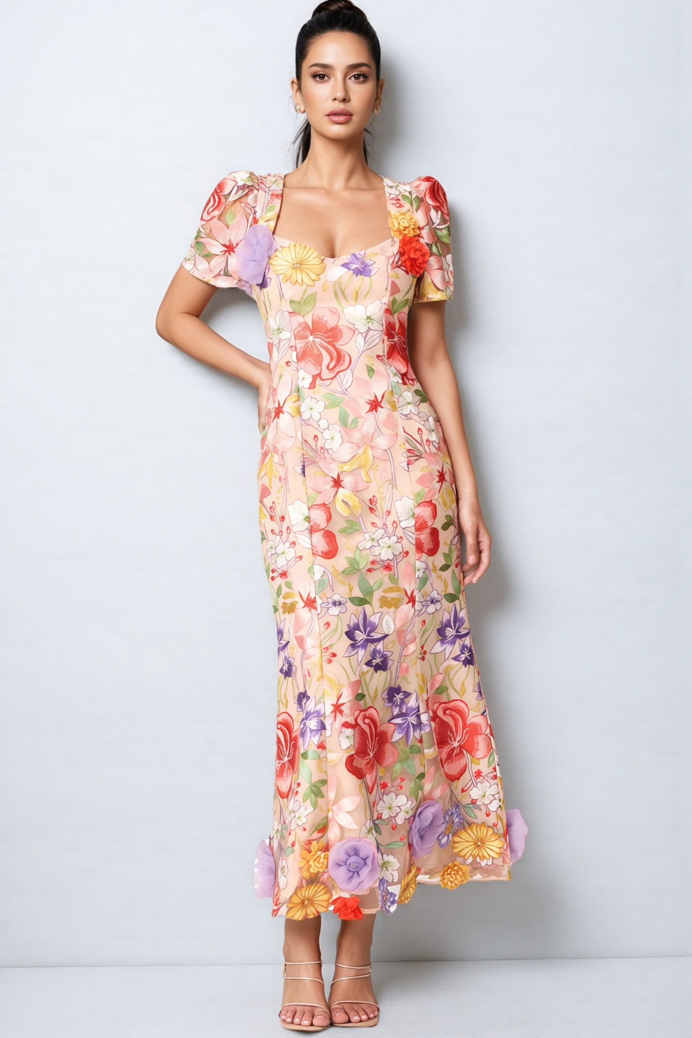 Dacre Embroidered Floral Maxi Dress