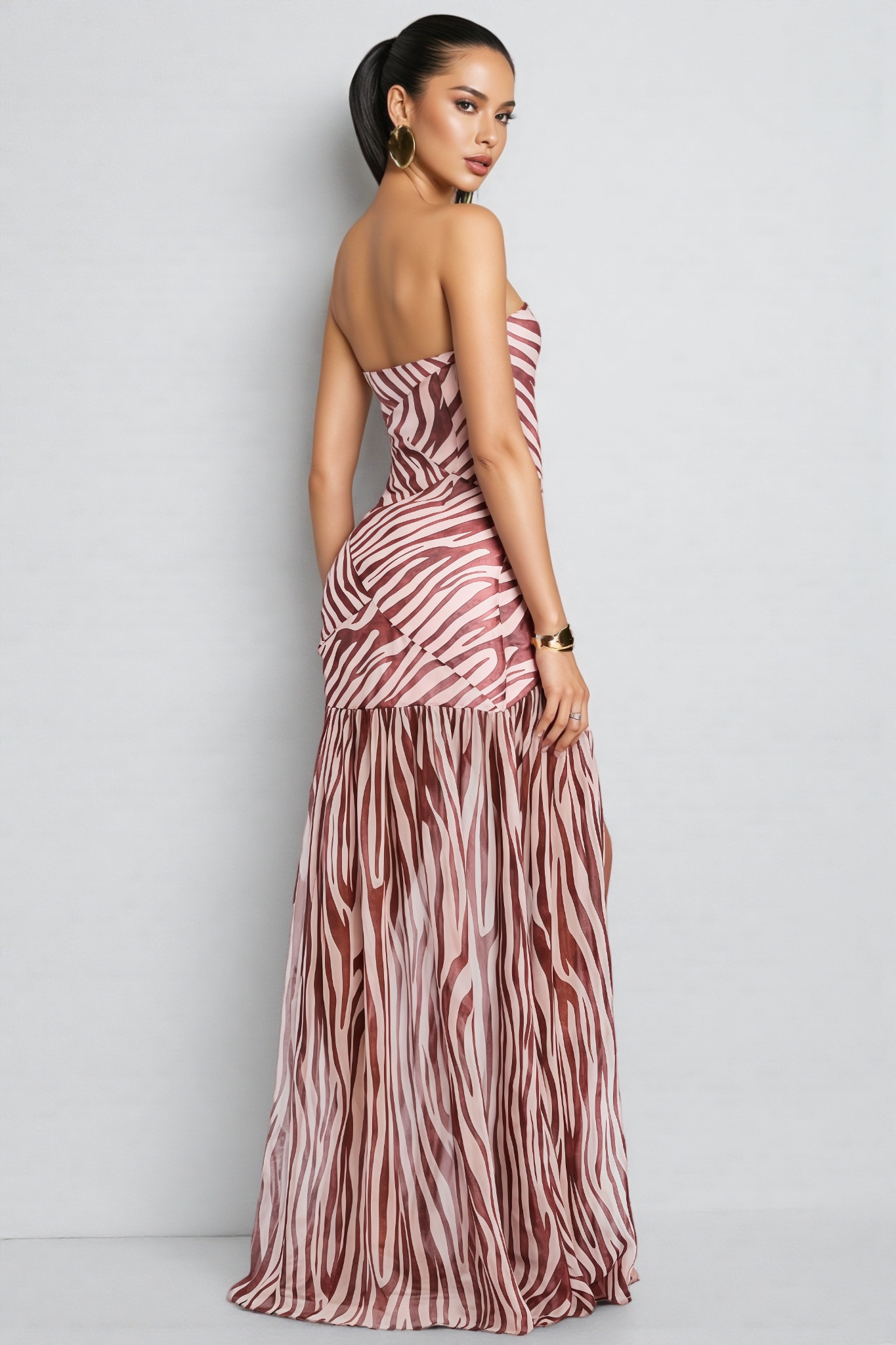 Fablad Plunge Split Maxi Dress