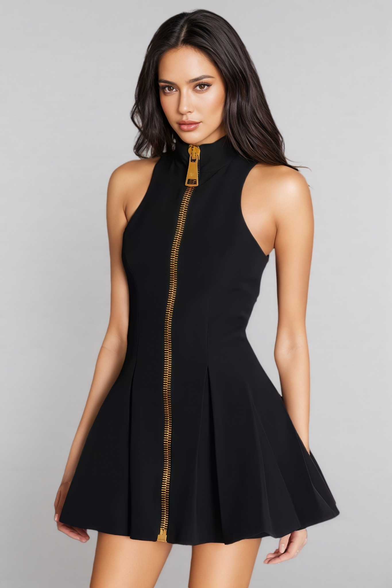 Jouy Black Tank Mini Dress