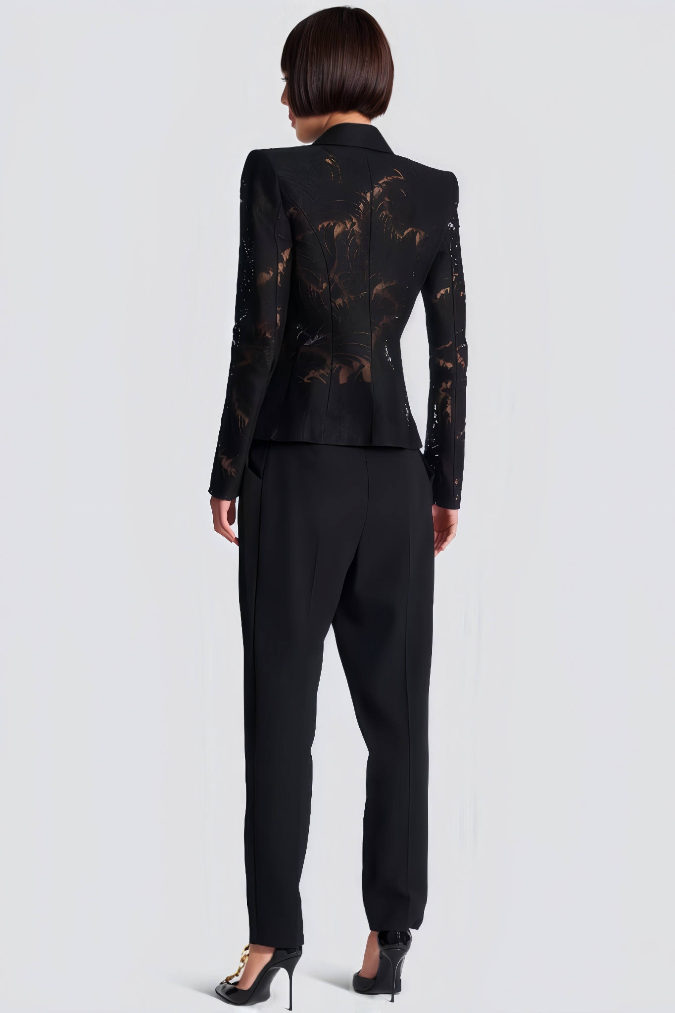 Almery Embroidered Mesh Blazer