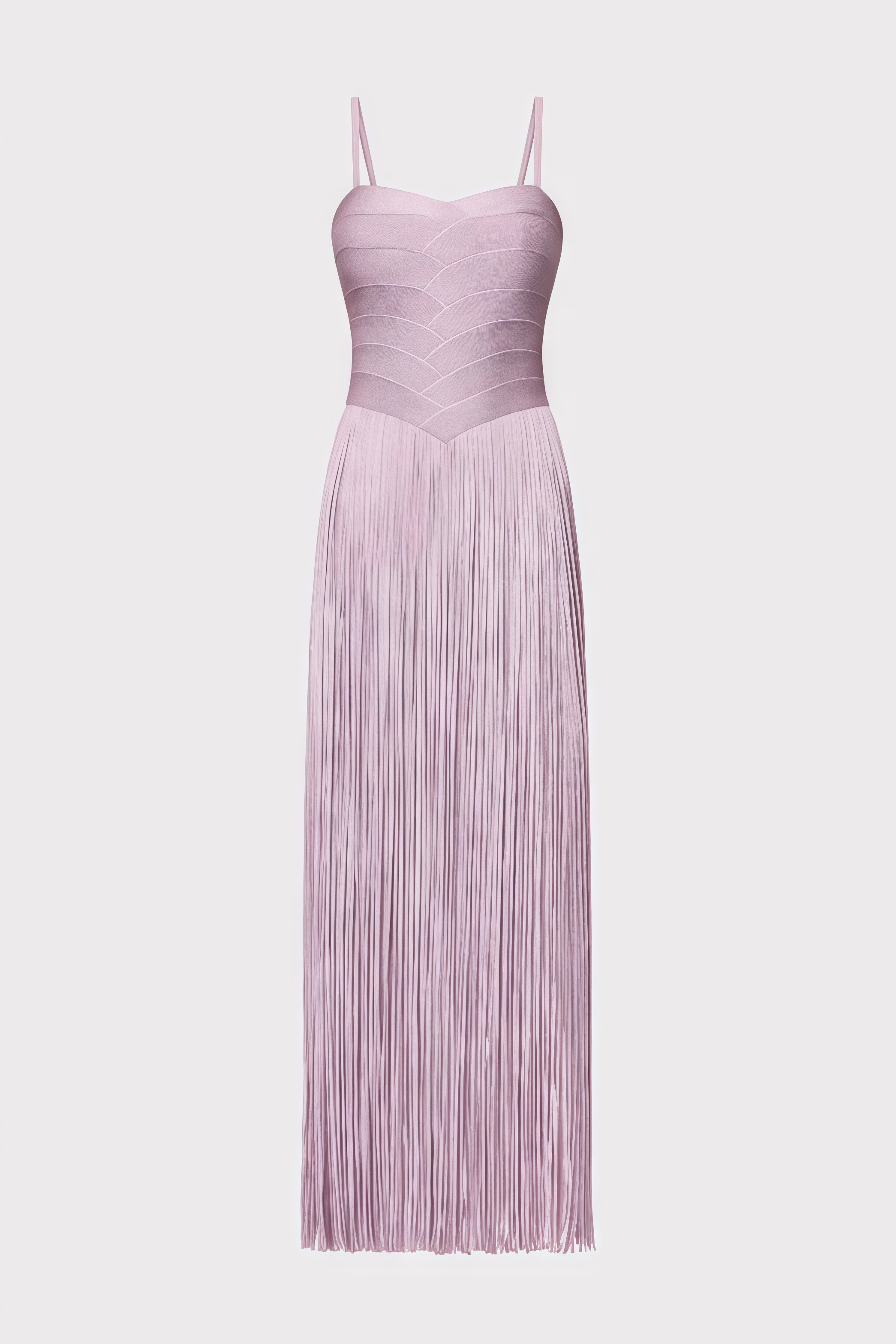 Tylan Purple Fringed Bandage Maxi Dress