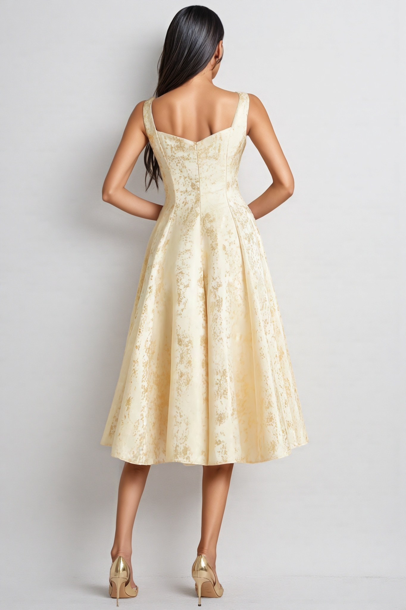 Ceran Sleeveless Flare Midi Dress