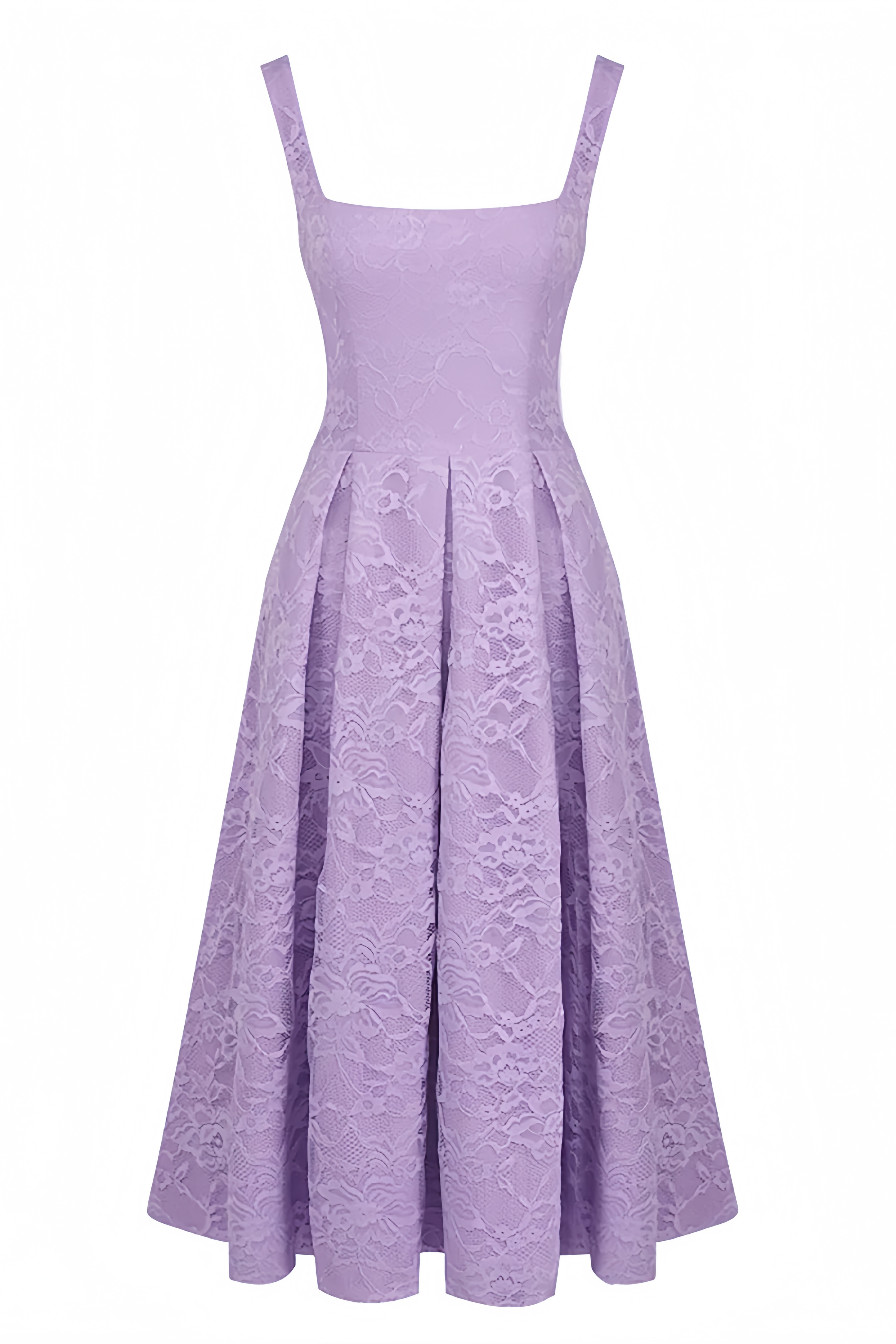Licolt Purple Floral Burnout Midi Dress