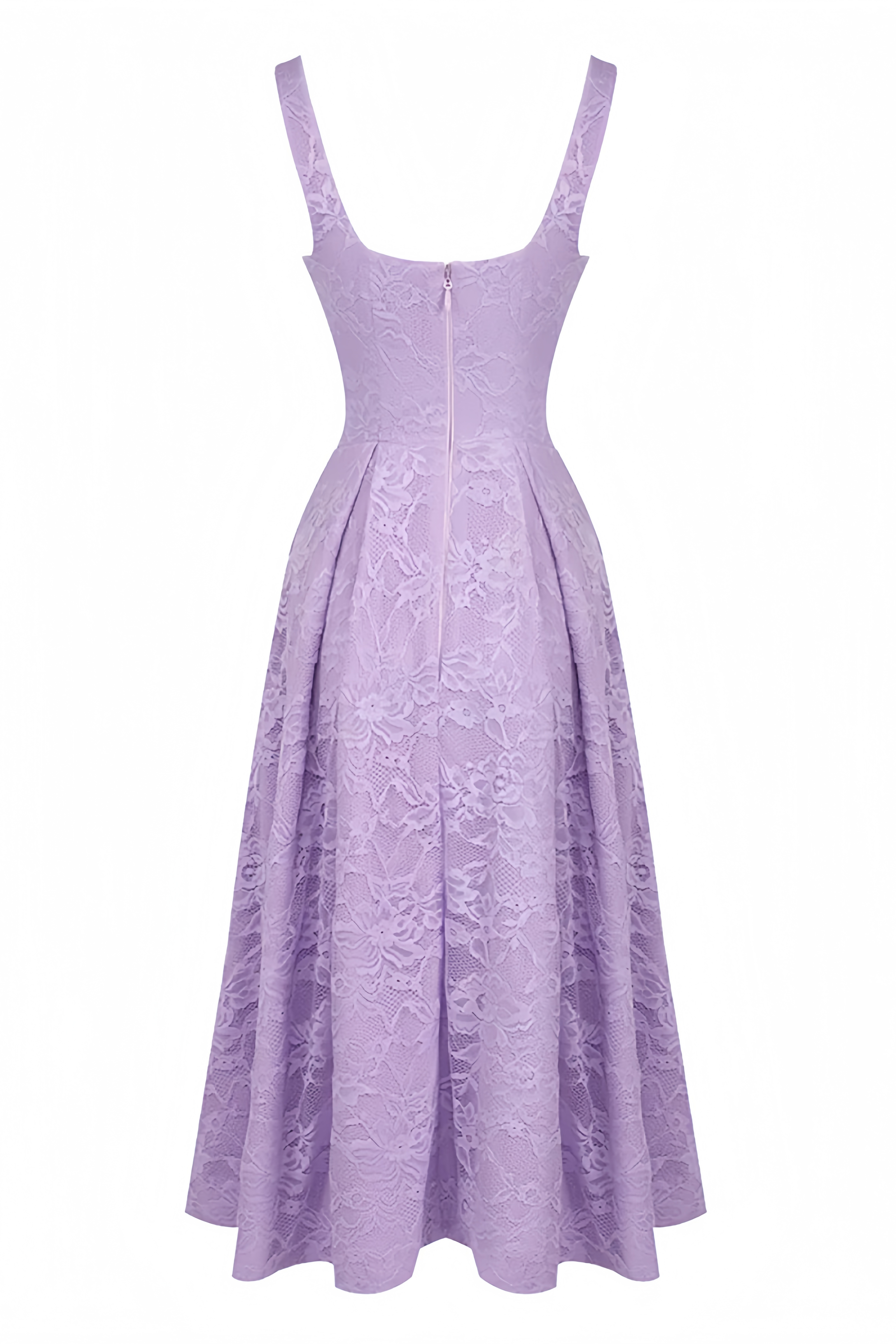Licolt Purple Floral Burnout Midi Dress