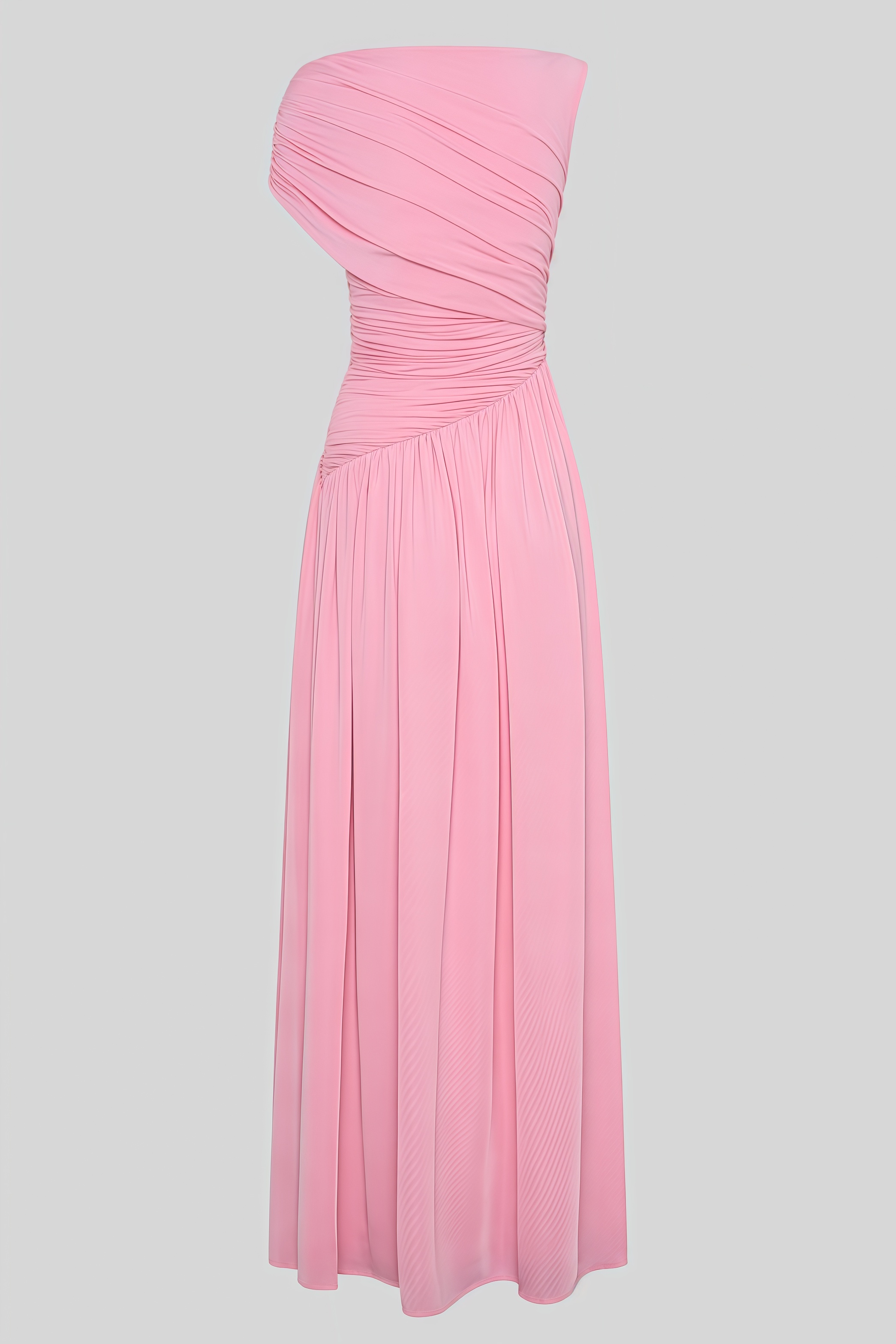 Jiyran Pink Asymmetric Maxi Dress 