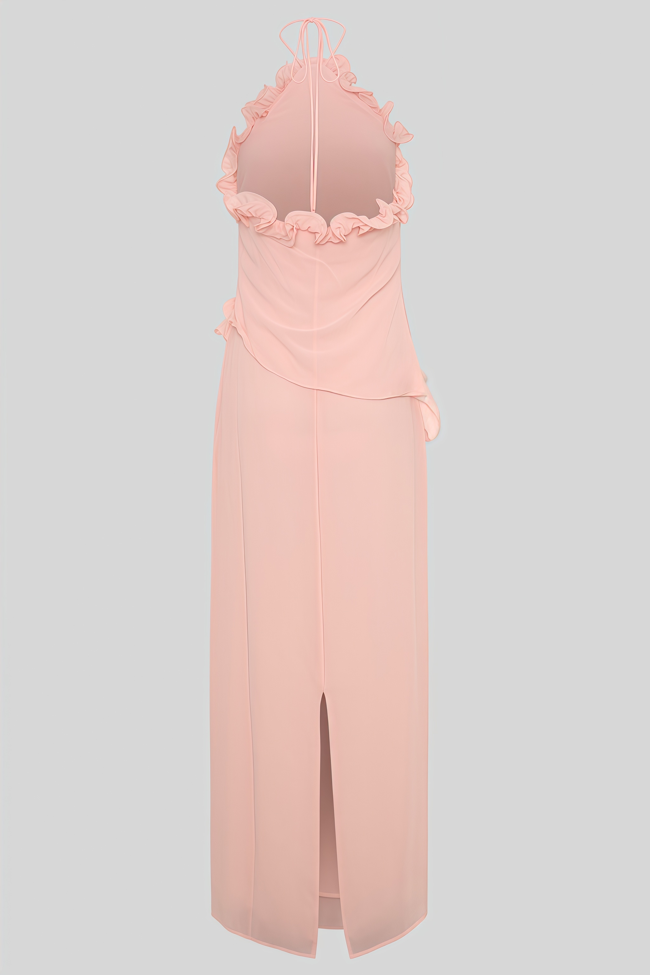 Baffren Pink 3D Floral Maxi Dress