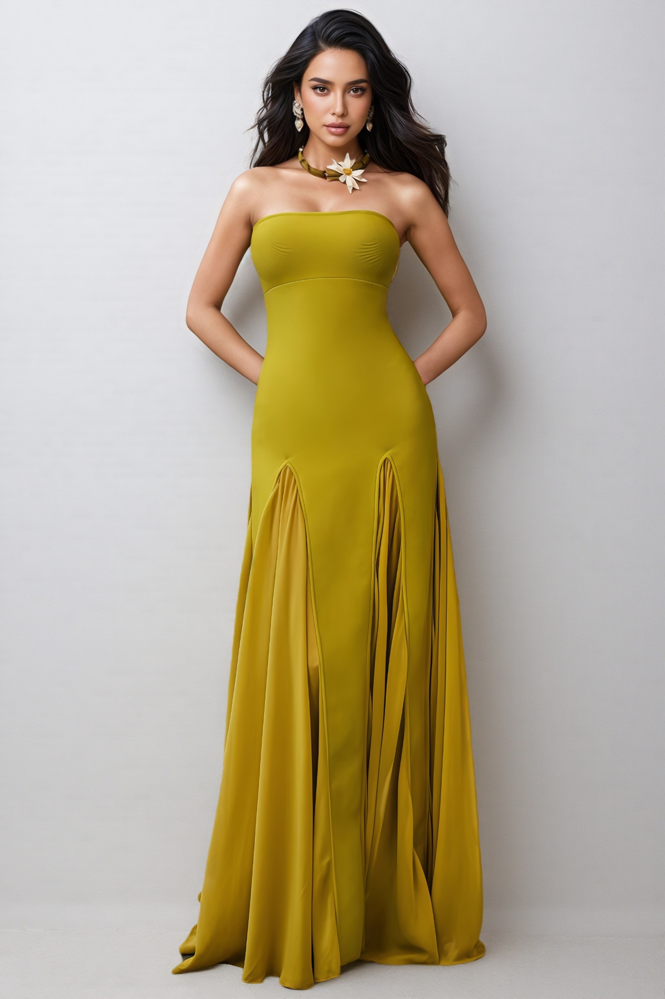 Teresa Strapless Bandage Maxi Dress