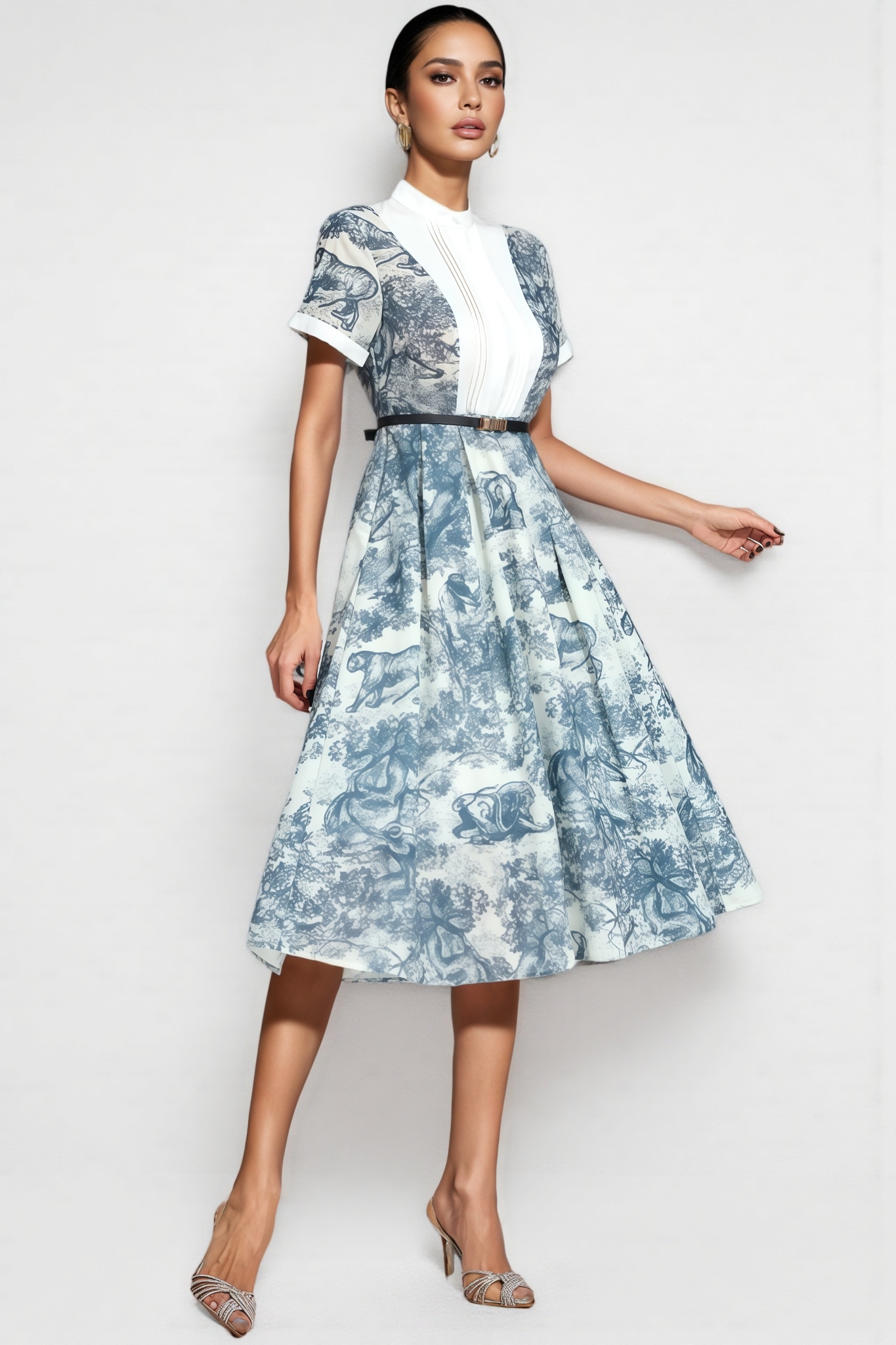 Jaxor Printed Midi Dress