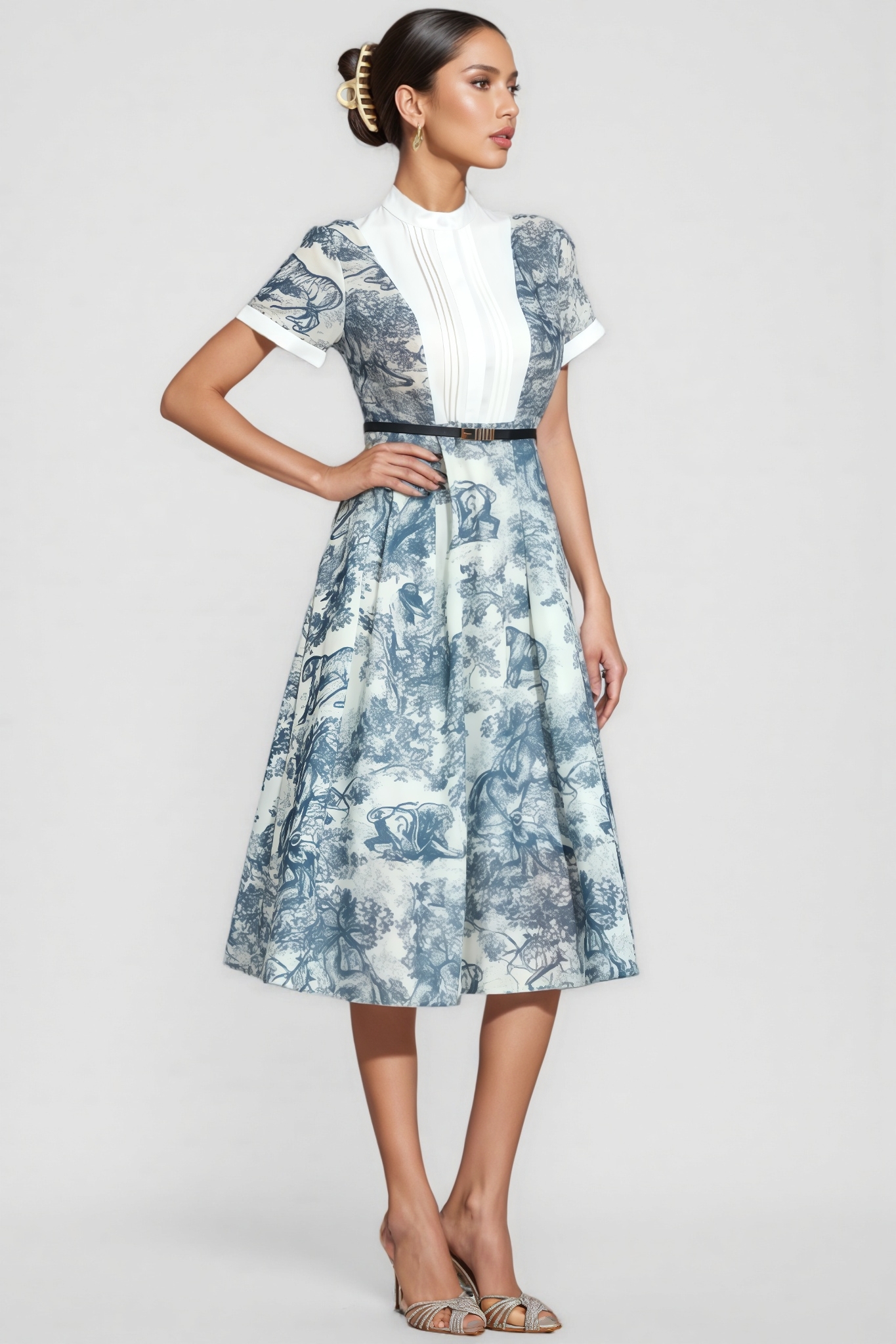Jaxor Printed Midi Dress