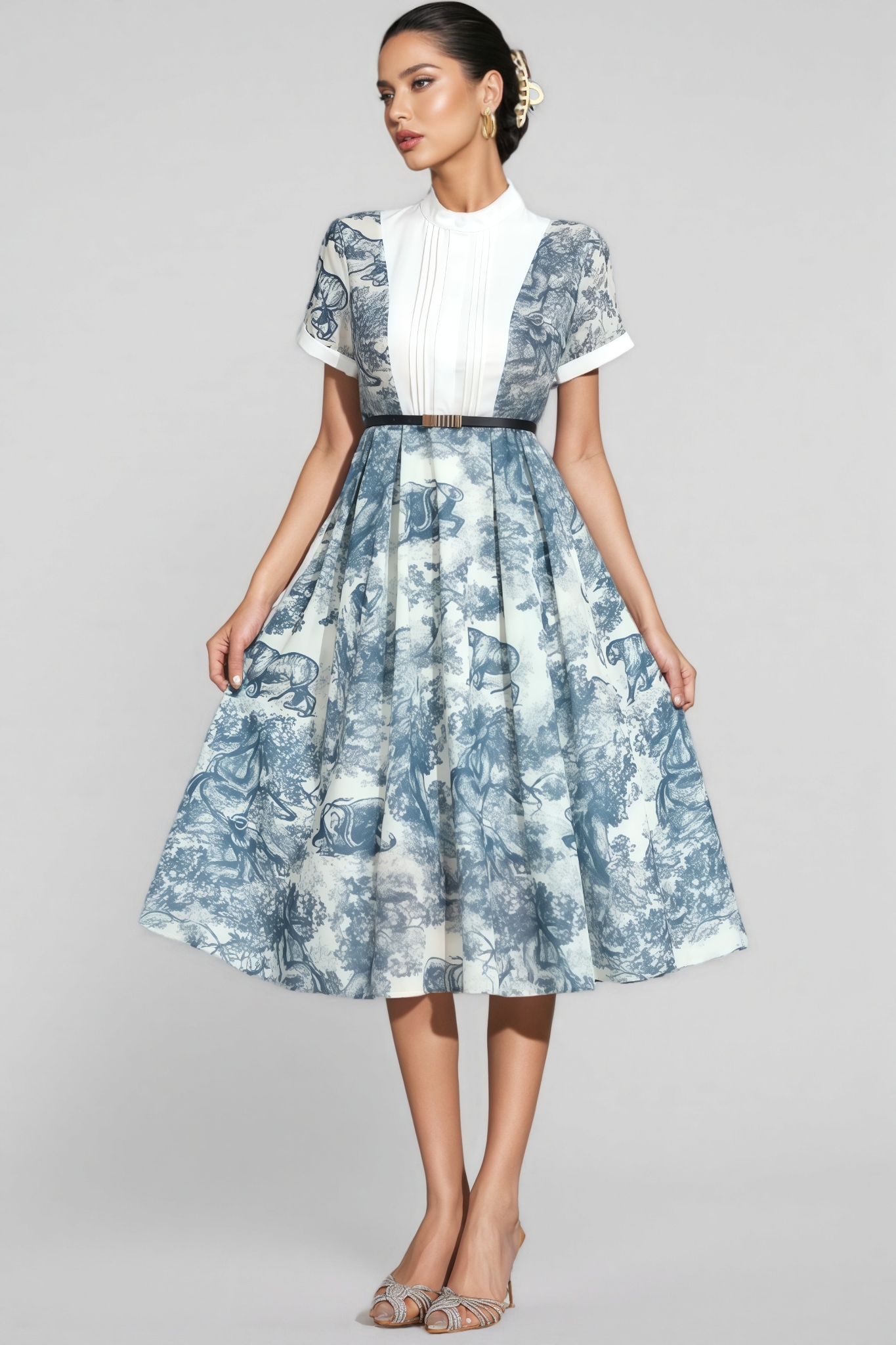 Jaxor Printed Midi Dress