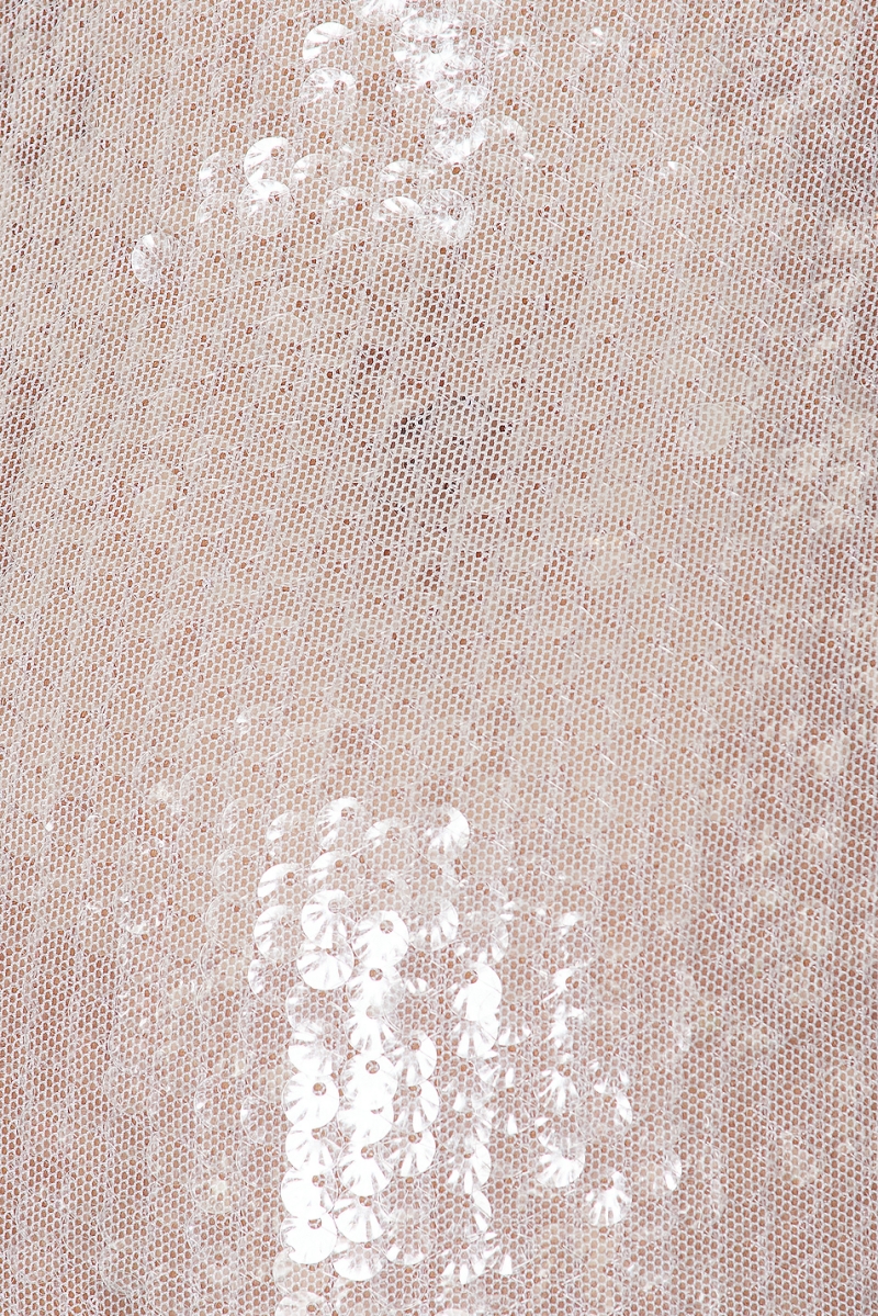 Krosent Sequin Ruffle 3D Floral Maxi Dress