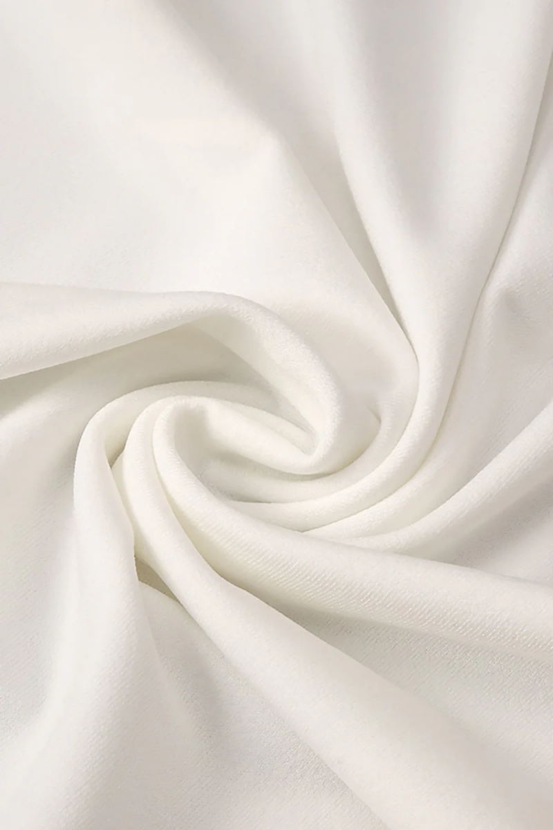 Lucket White Halter Backless Gathered Maxi Dress