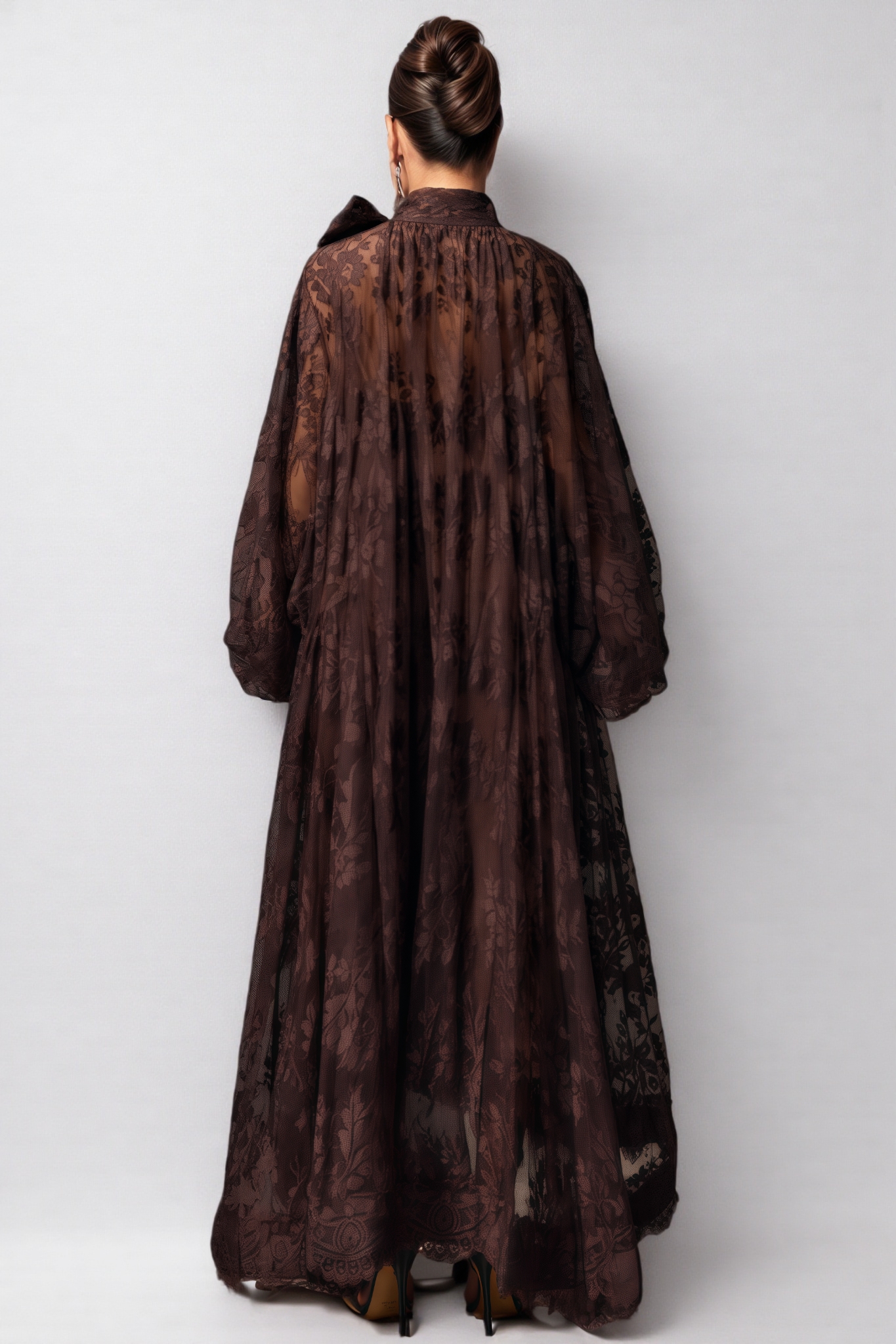 Rivend Floral Lace Sheer Maxi Dress  