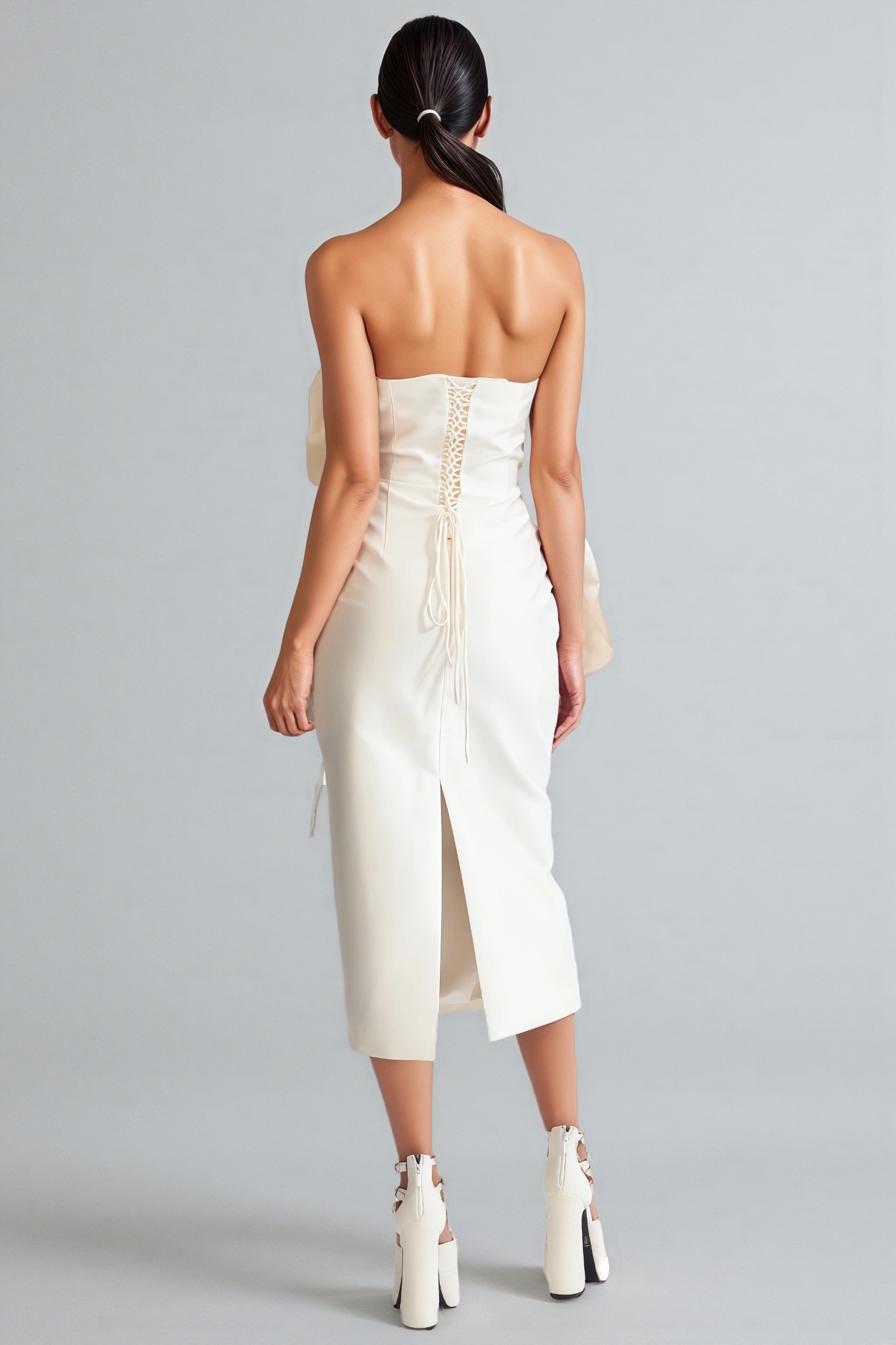 Roie 3D Flower Design Midi Dress