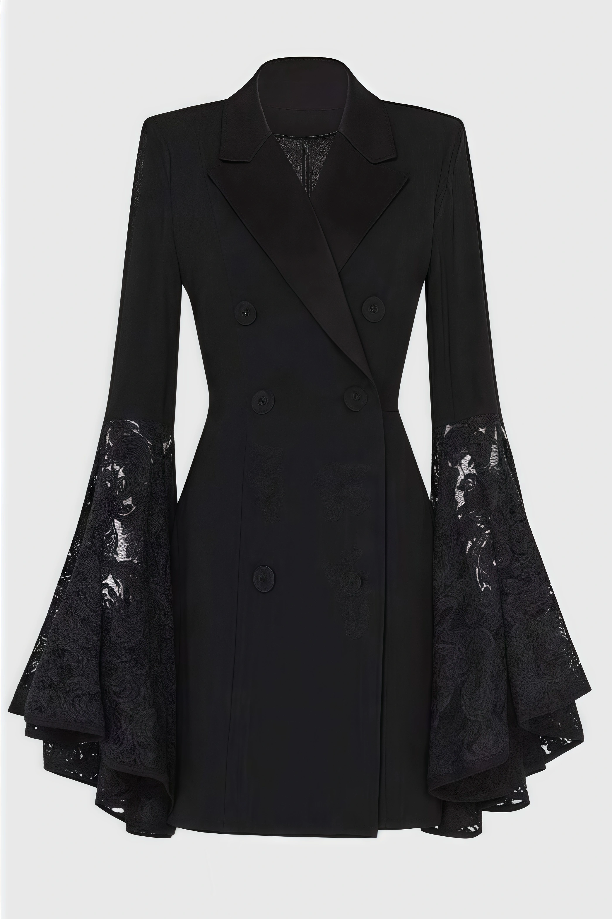 Indi Flared Sleeve V-Neck Mini Dress