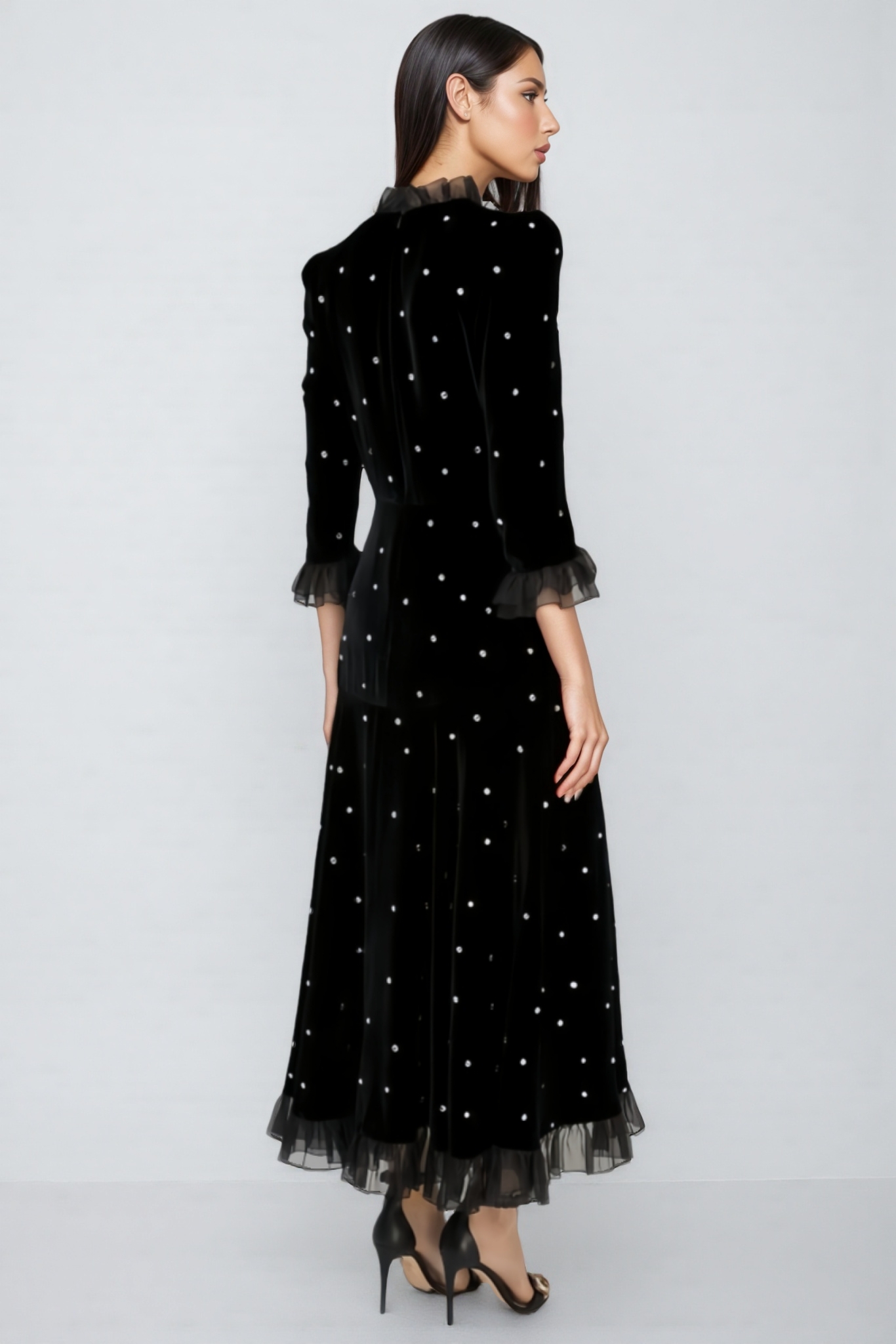 Koni Black Velvet Maxi Dress