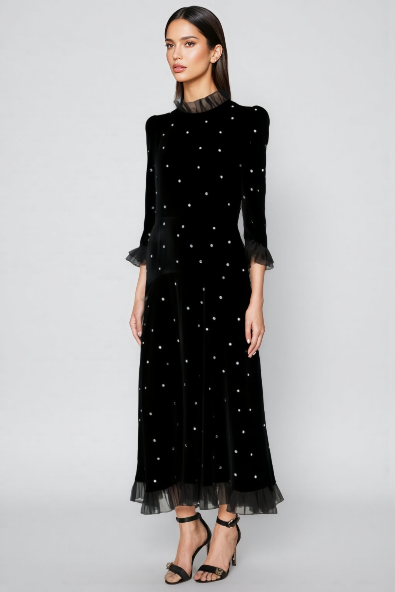Koni Black Velvet Maxi Dress
