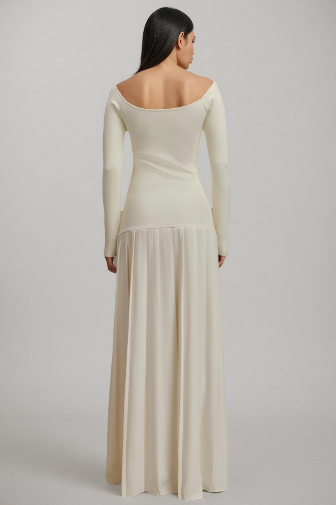 Kiva Pure Apricot Pleated Maxi Dress