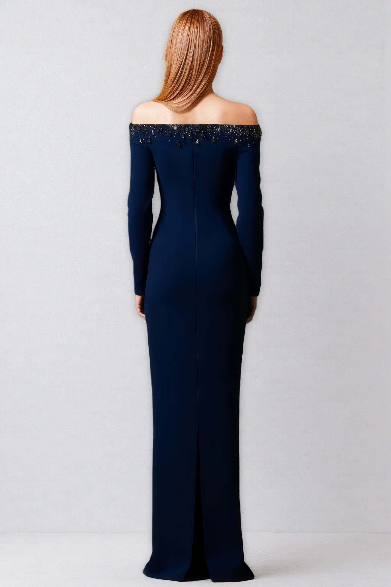 Janiyah Blue Sequin Long Sleeve Maxi Dress