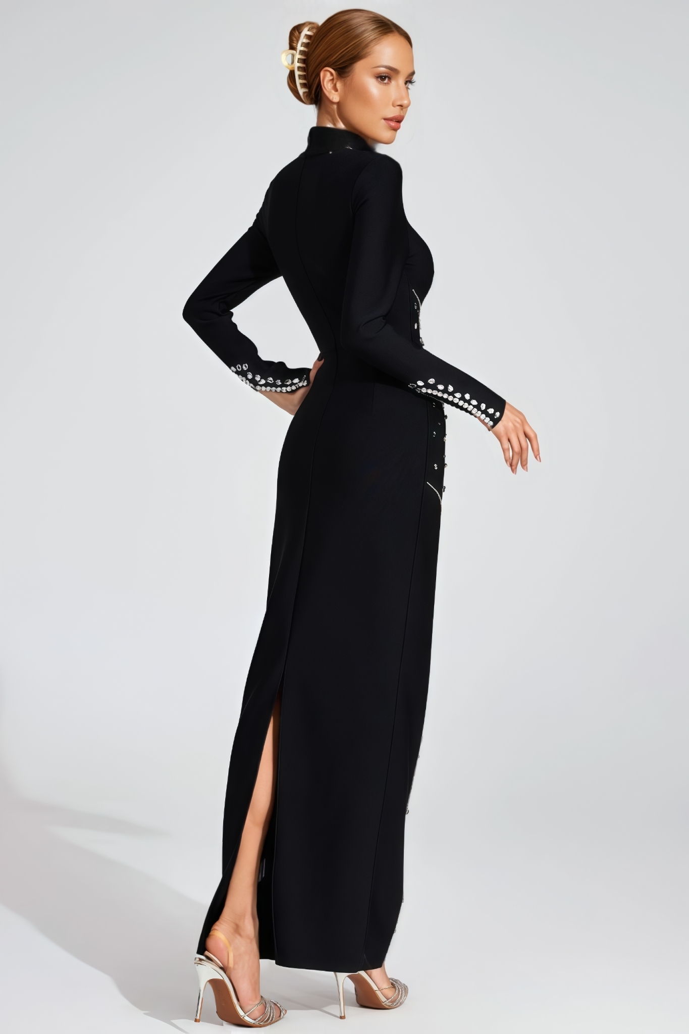 Dayel Black Sequined Maxi Dress