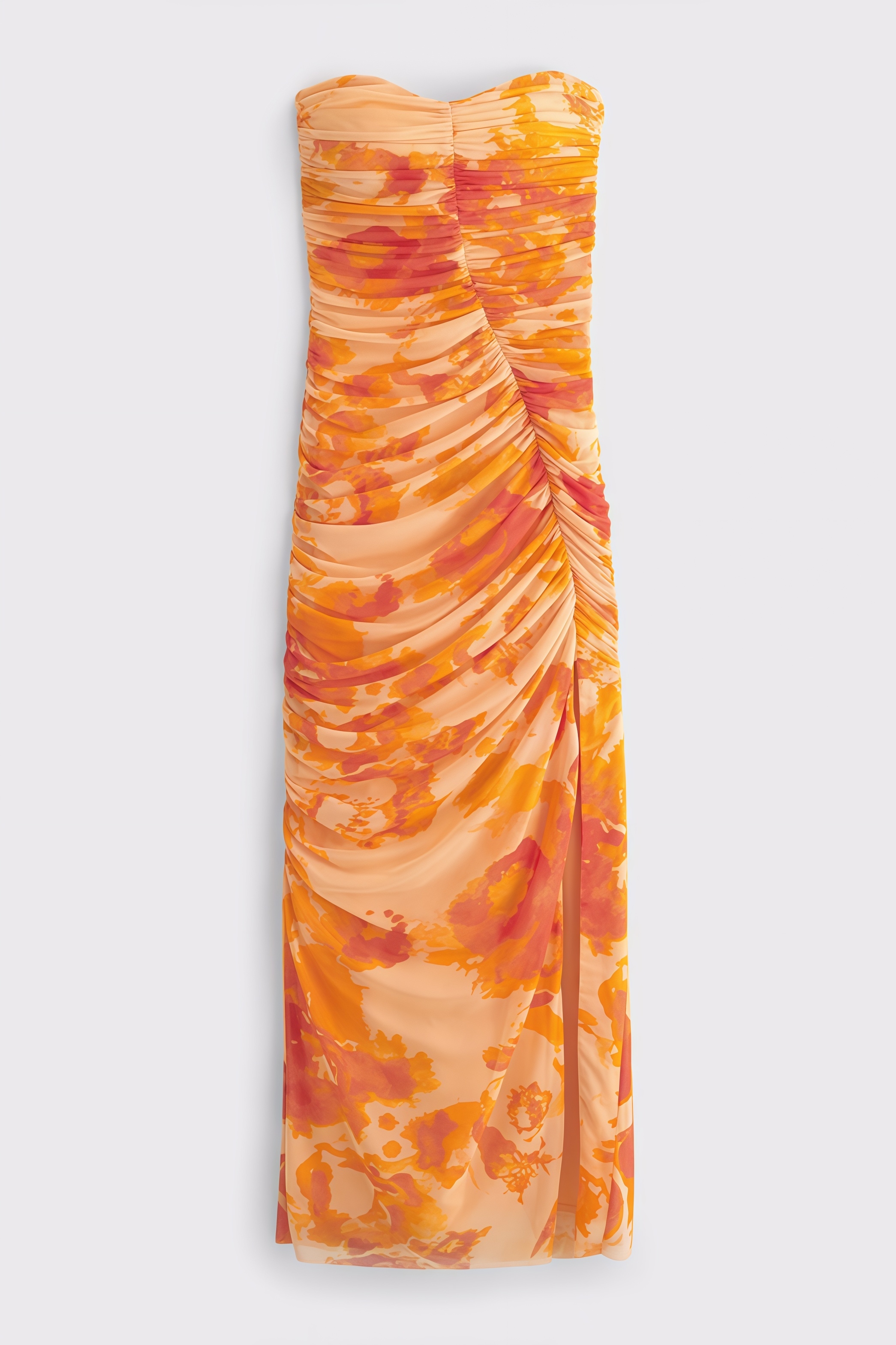 Aldridge Orange Halter Print Maxi Dress