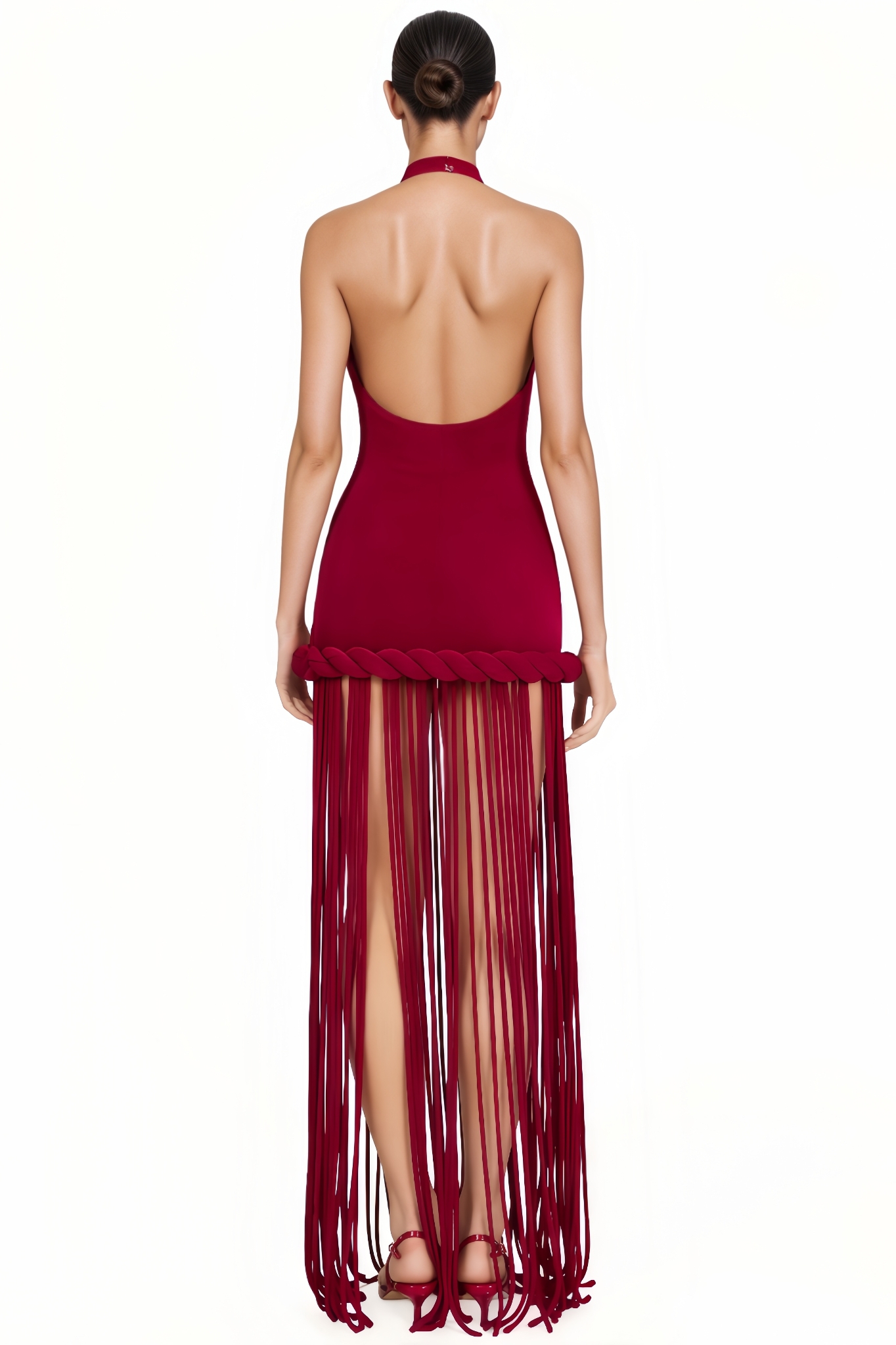 Anna Velvet Halter-Neck Maxi Dress
