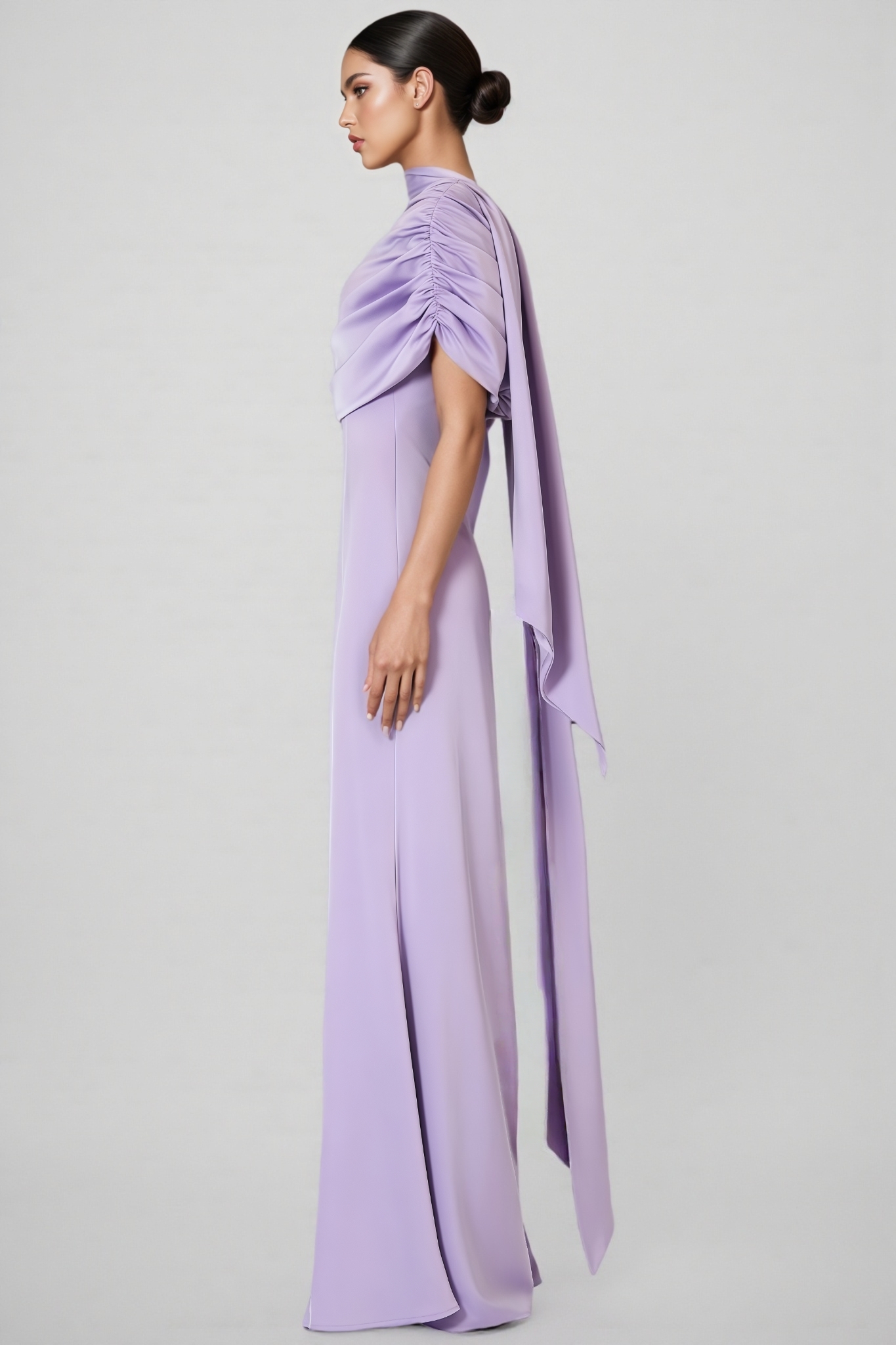 Tailored Pleated Maxi Dress